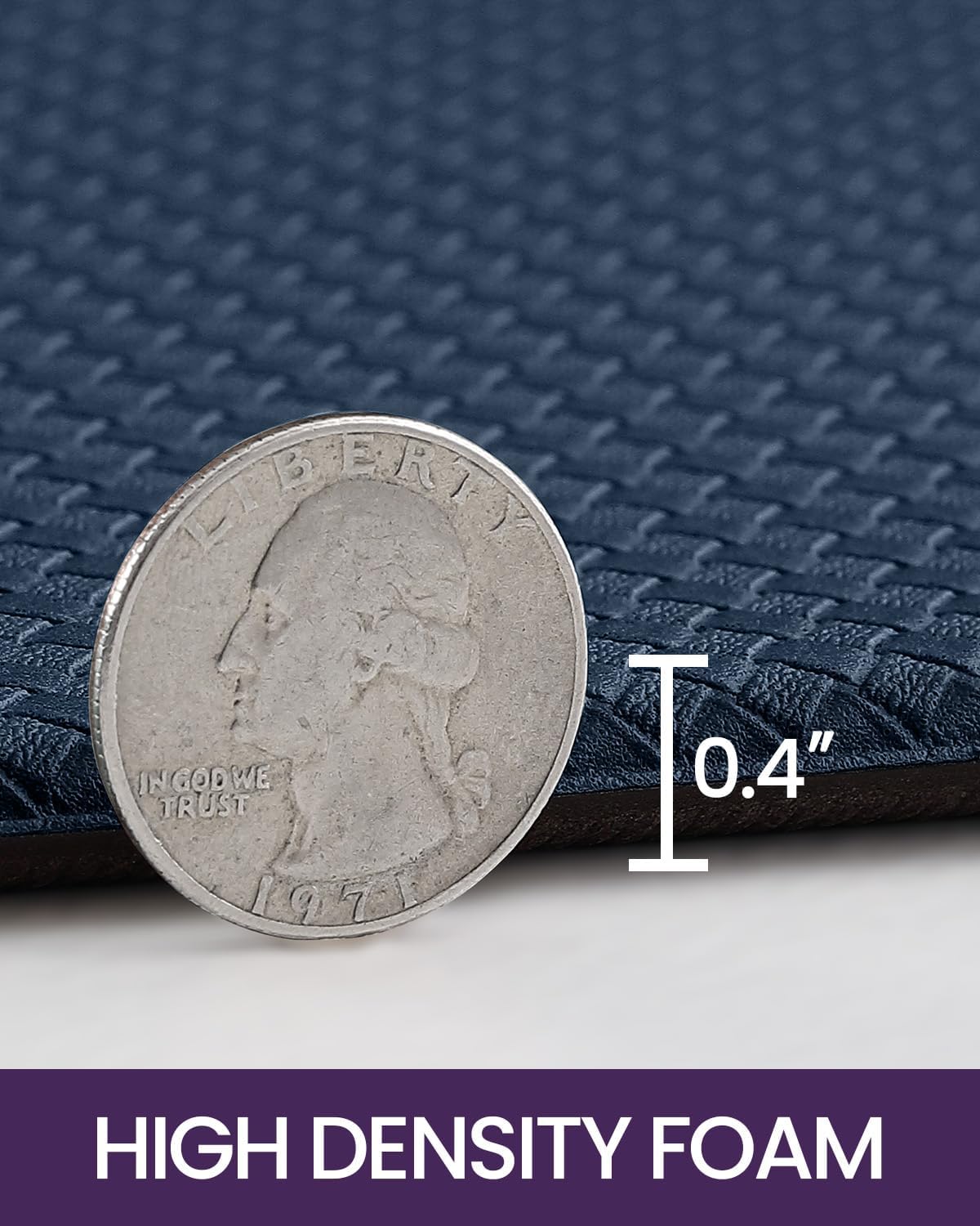 DEXI Kitchen Floor Mats Cushioned Anti Fatigue, 23x59, Large Wide Standing Runner Rug Waterproof, Comfort Memory Foam Padded for Front Sink Laundry, Navy