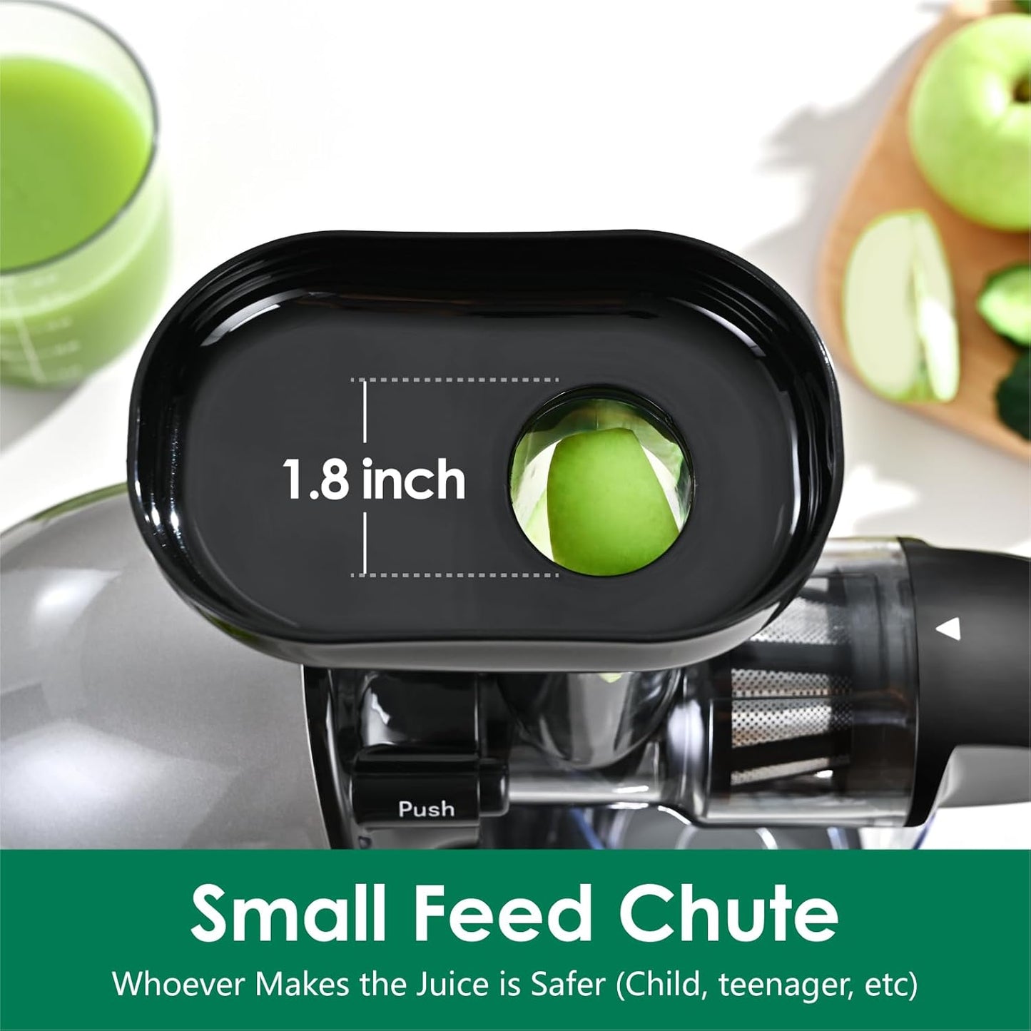 Slow Masticating Juicer,Brecious Cold Press Juicers with 2 Speed Modes & Quiet Motor,Juicers Machines Vegetable and Fruit with Reverse Function,Celery Juicer,BPA-Free,Easy to Clean (Silver)