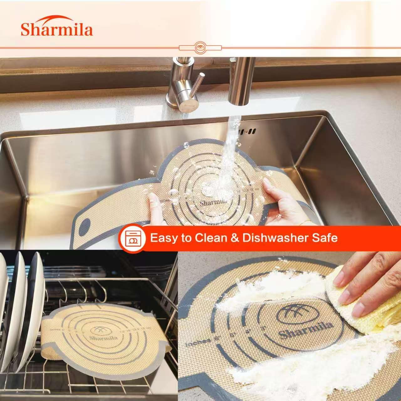 Silicone Bread Sling for Dutch Oven,[Non-Stick & Heat Resistant] Sourdough Silicone Bread Sling,2Pcs Round Reusable Bread Sling with Long Handles for Transfer Sourdough