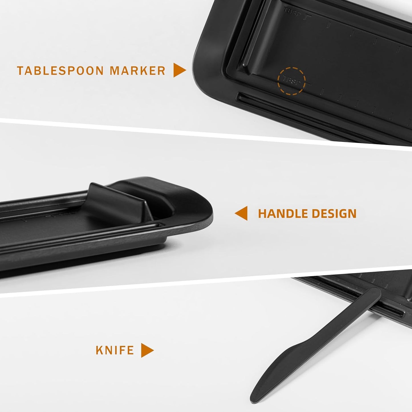 Butter Dish with Lid for Countertop, Butter Dish with Knife, Butter Keeper for Kitchen or Fridge, Bamboo Fiber Butter Tray, Butter Holder for 1 Stick Butter, BPA-free, Dishwasher Safe(Black)