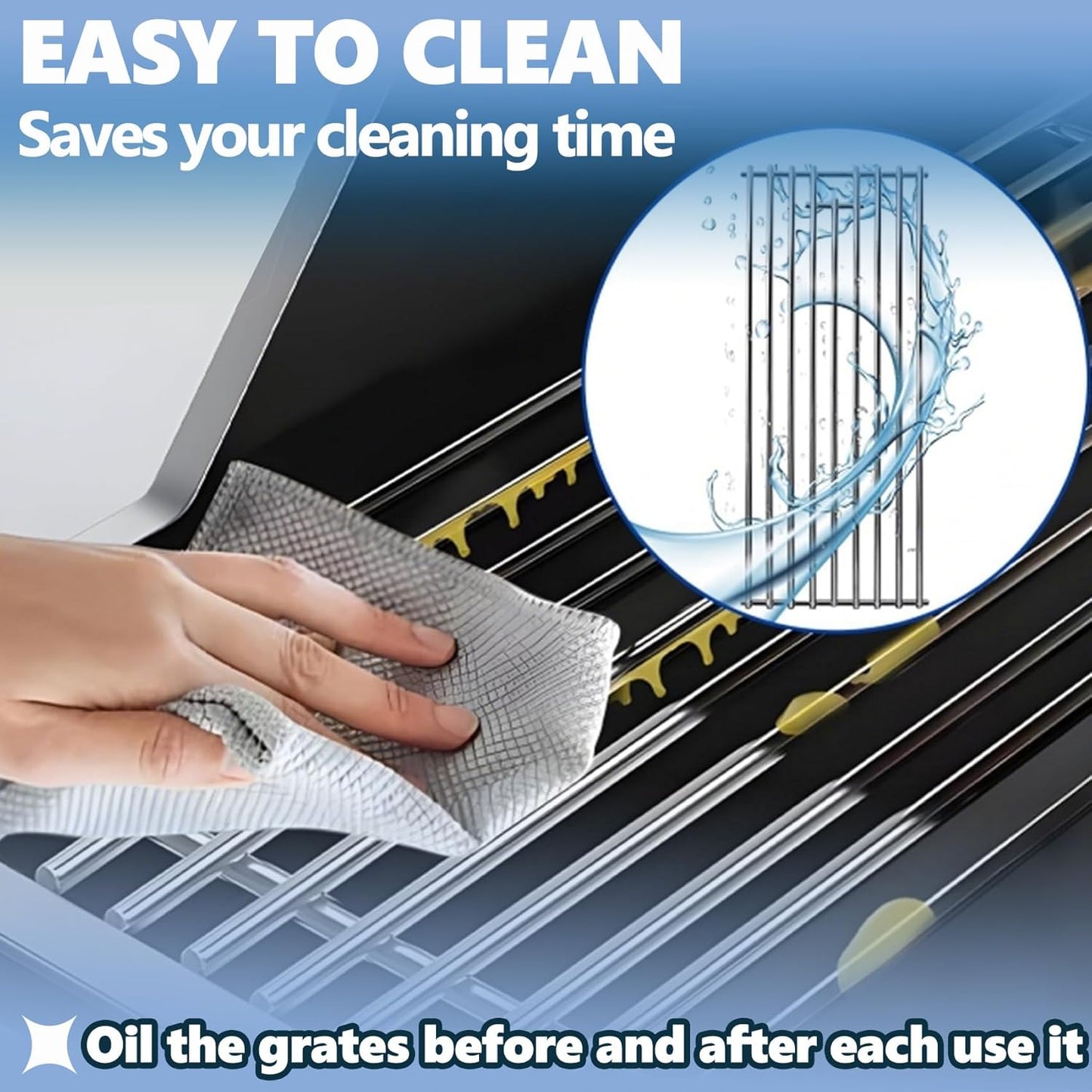 SafBbcue 16517 Cooking Grates for Bull 5 Burner Grill Replacement Parts Bull Brahma 57568 57569 57568CE 57568AGA 57569CE 57569AGA Lion Premium 90000 L90000 Grill Parts