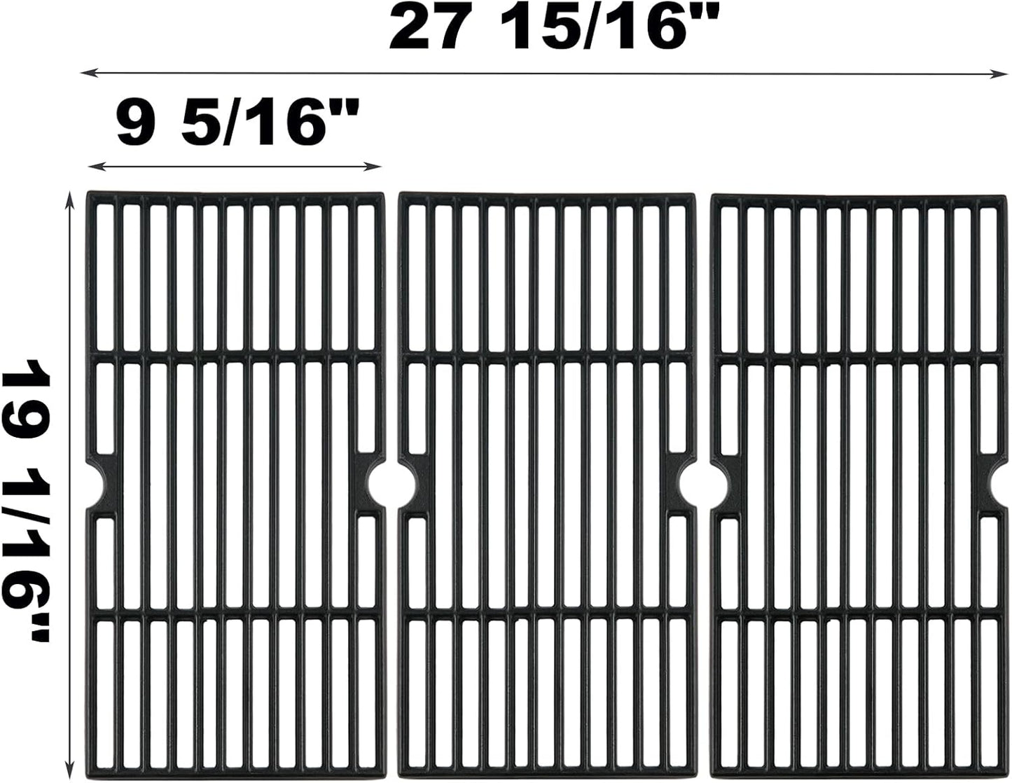 810-1751-S 810-1750-S Grates Replacement Parts for Brinkmann 5 Burner 810-4551-0 Gas Grill Parts Pit Boss PB820PS1 Grates Pit Boss Pro Series 820 820-PS1 Cast Iron Cooking Grids Pit Boss Accessories