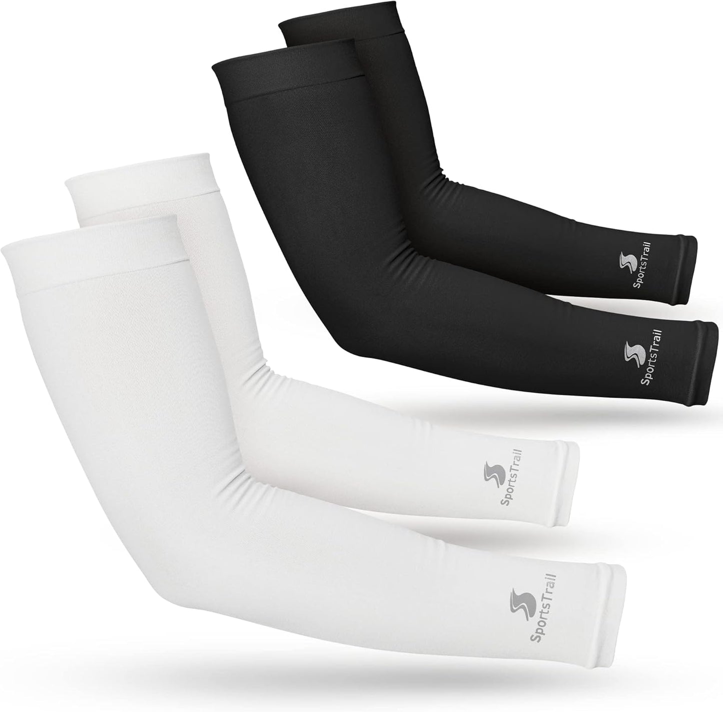 SportsTrail Cooling Arm Sleeves for Men & Women – Breathable, UV Sun Protection, Sports Arm Sleeves for Women, Men & Youth