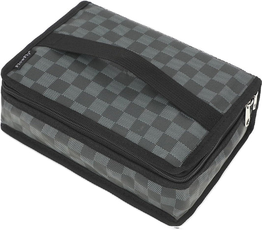 FlowFly Small Insulated Lunch box Portable Soft Bag Mini Cooler Thermal Meal Tote Kit with Handle for Work, Plaid