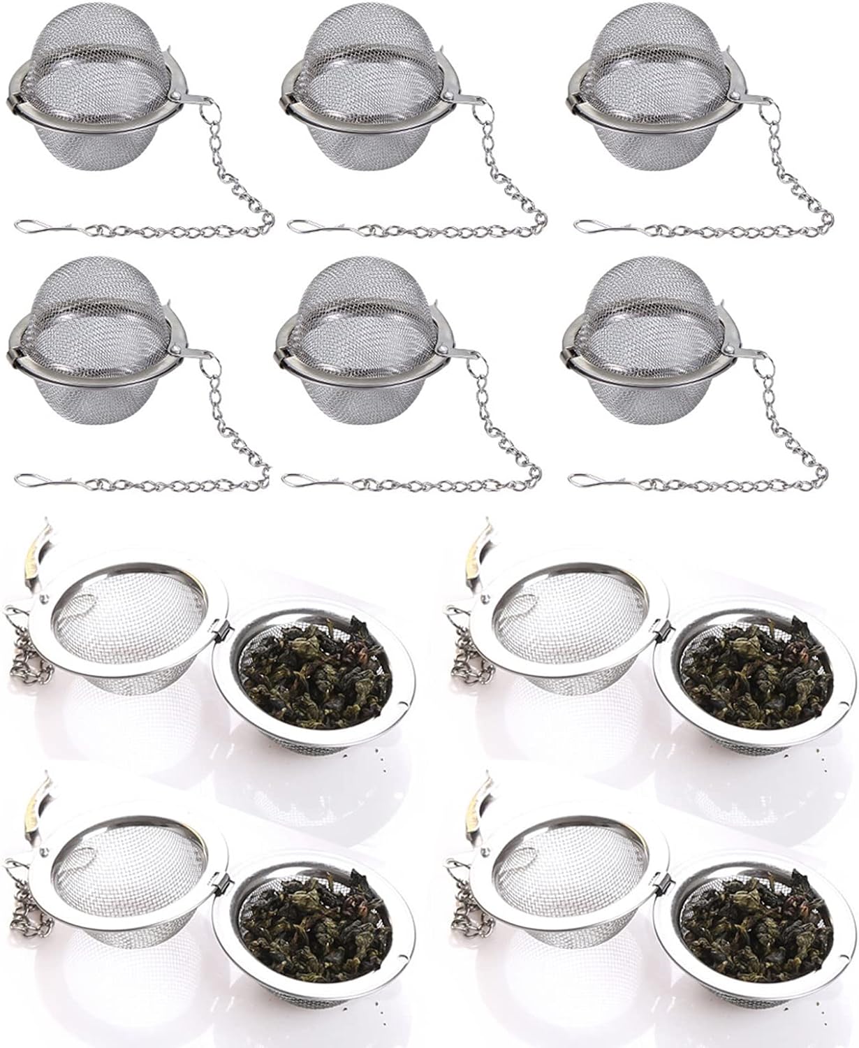 10PCS Tea Infuser, Upgraded Tea Strainer, Premium Tea Infusers for Loose Tea, Tea Steeper, Tea Ball for Tea Flavoring Herbal Spices Seasonings
