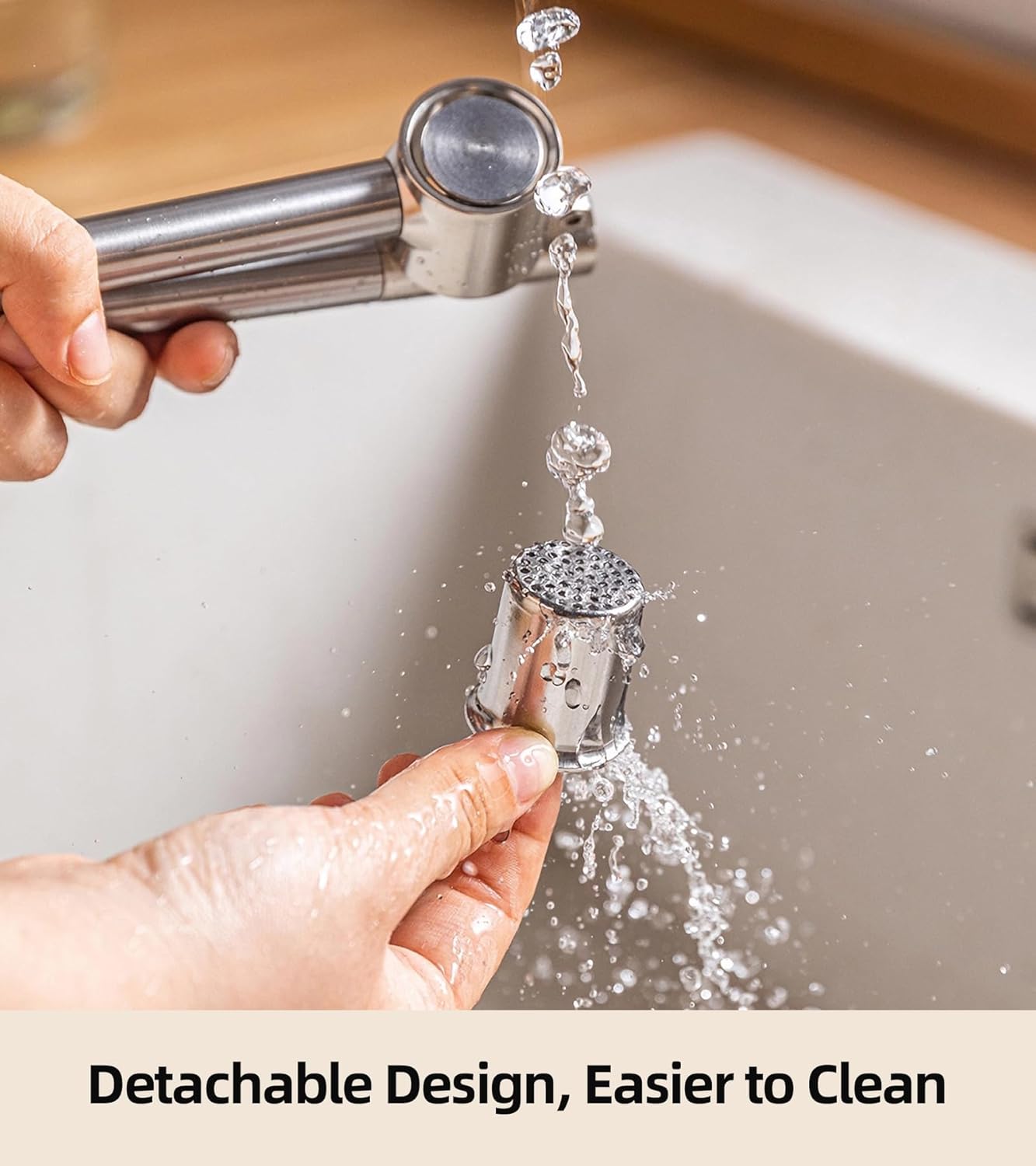 Heavy Duty Garlic Press Stainless Steel 3-Piece Set - Metal Garlic Smasher Press w/Peeler Tool & Clean Brush, Effortless Mincer for Ginger/Garlic (Extended Handle)