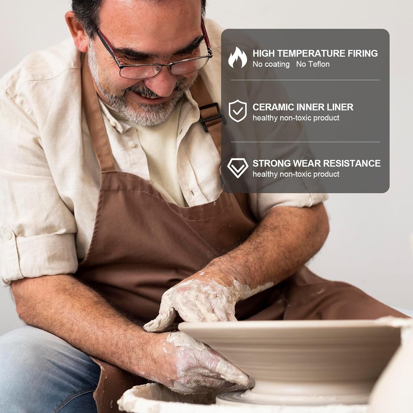 MAGNIFIQUE 5 Quart Programmable Slow Cooker with Auto Warm Setting, Glazed Ceramic Liner, Kitchen Small Appliance for Family Dinners, Black