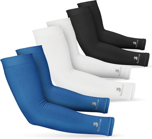 SportsTrail Cooling Arm Sleeves for Men & Women – Breathable, UV Sun Protection, Sports Arm Sleeves for Women, Men & Youth