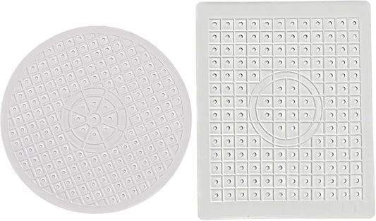 Kitchen Sink Mat, Dish Drying Mat, Sink Protector Mats for Bottom of Kitchen Sink, Fast Draining Sink Mats with Grid, 2 Pack White