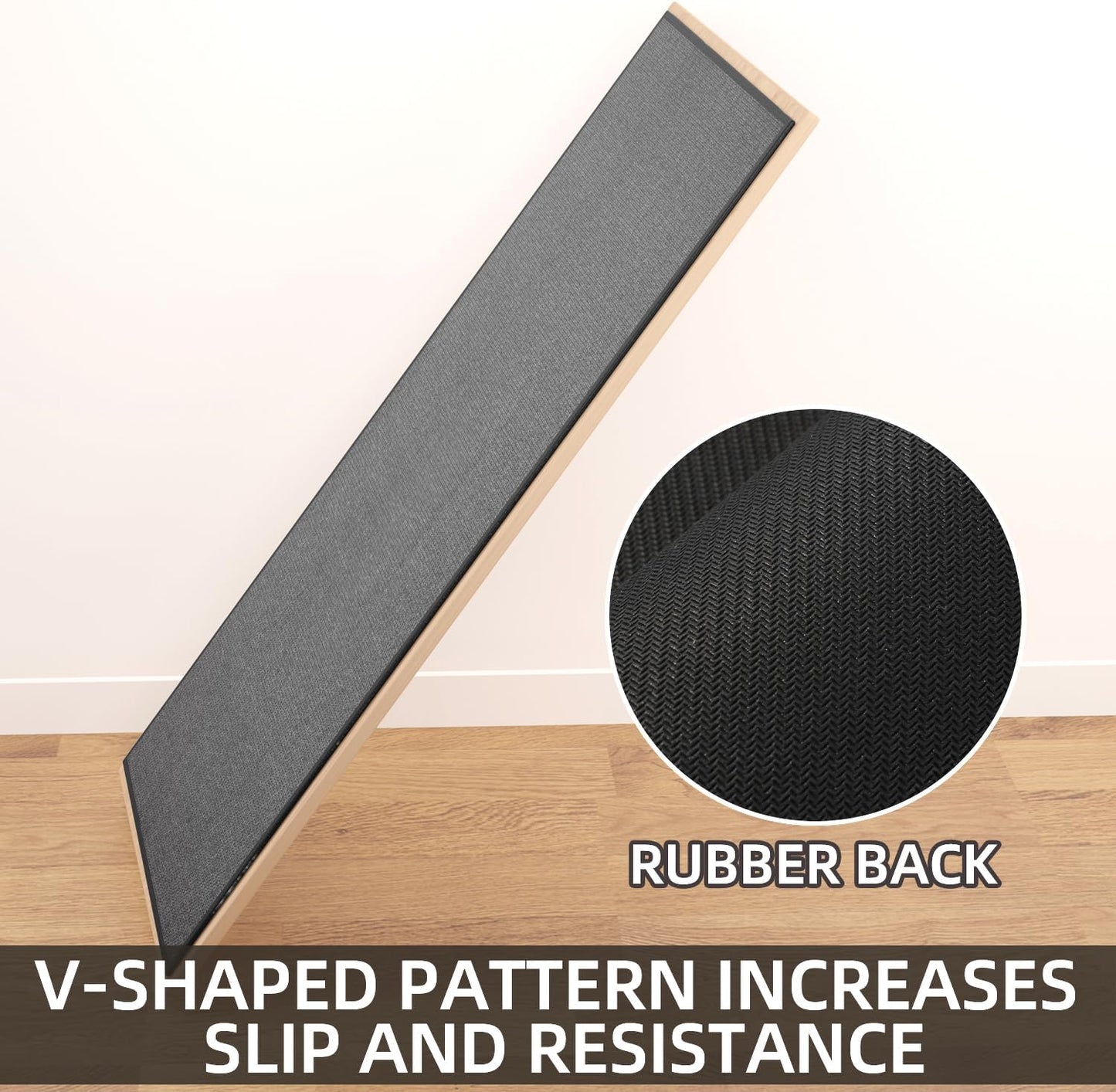 Kitchen Mat 1 PCS, Cushioned Non Slip Rugs for Kitchen Floor, Absorbent Runner Comfort Standing Mats Washable for Kitchen, Office, Home (Black, 17.3"x60")