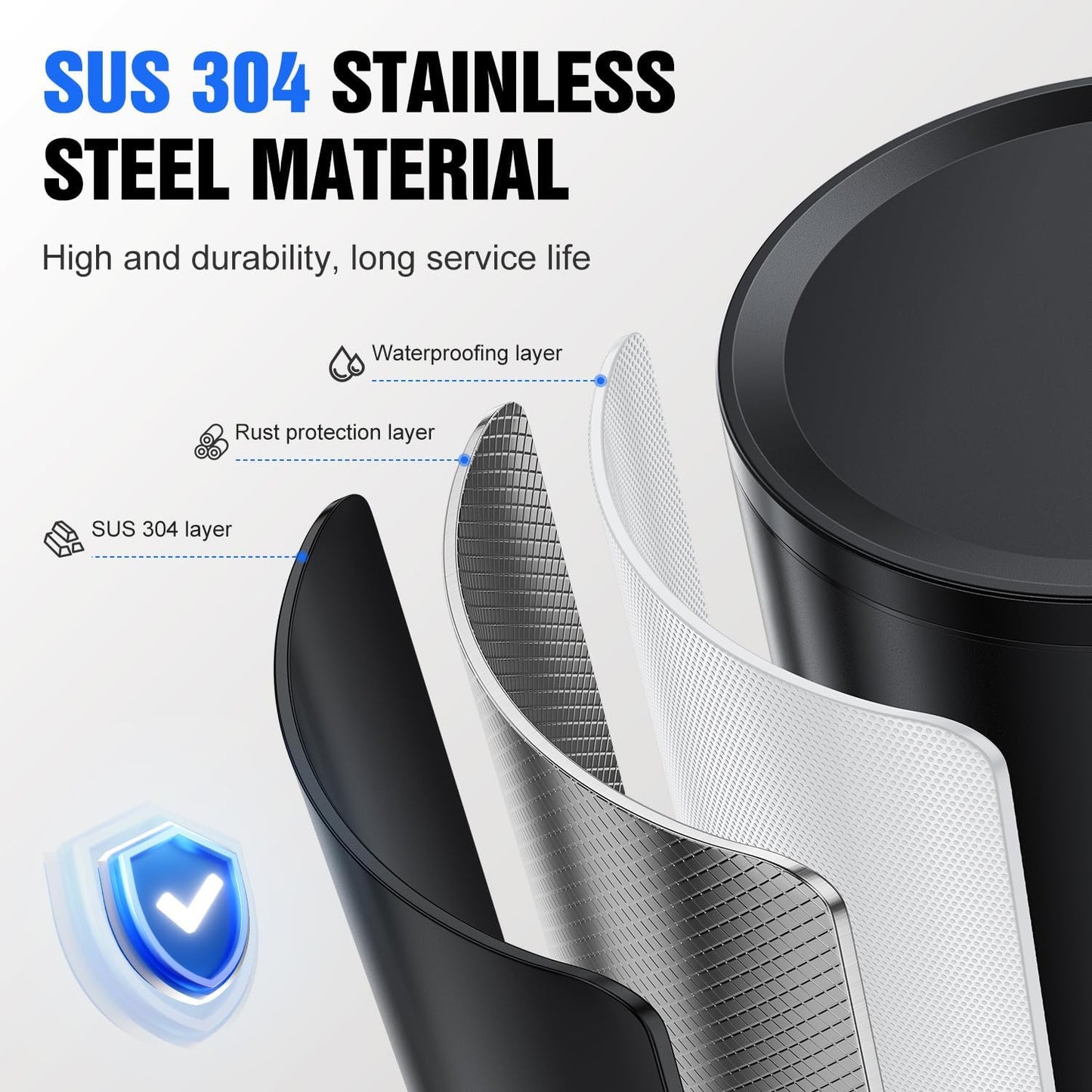 Automatic Soap Dispenser Touchless, Stainless Steel 11.5 oz 3 Levels Adjustable Hand Soap Dispenser with Rechargeable Sensor Pump for Kitchen & Bathroom Liquid Soap, Black