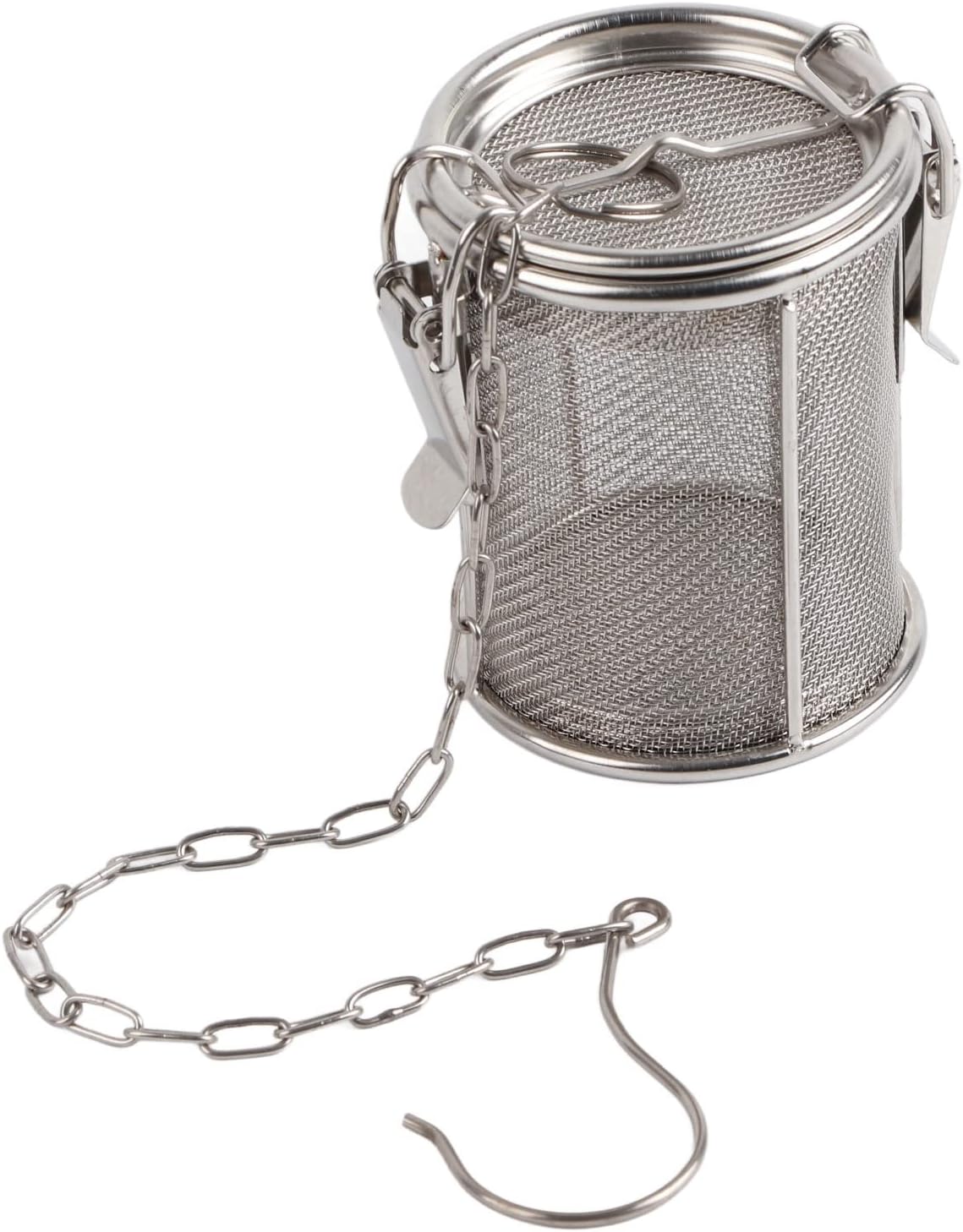 AUNMAS Stainless Steel Seasoning Strainer, Tea Strainer Infuser with Chain, Soup Seasonings Seperation Basket Filter Tea Steeper for Brew Tea