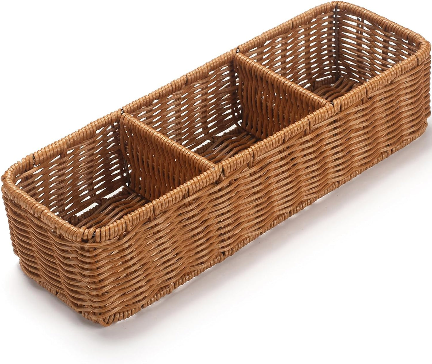 Toilet Tank Basket, Toilet Basket Tank Topper, Imitation Rattan Basket, Woven Basket, Bathroom Storage Basket for Organizing and Decor (16.5 x 5.5 x 3.5 inch)