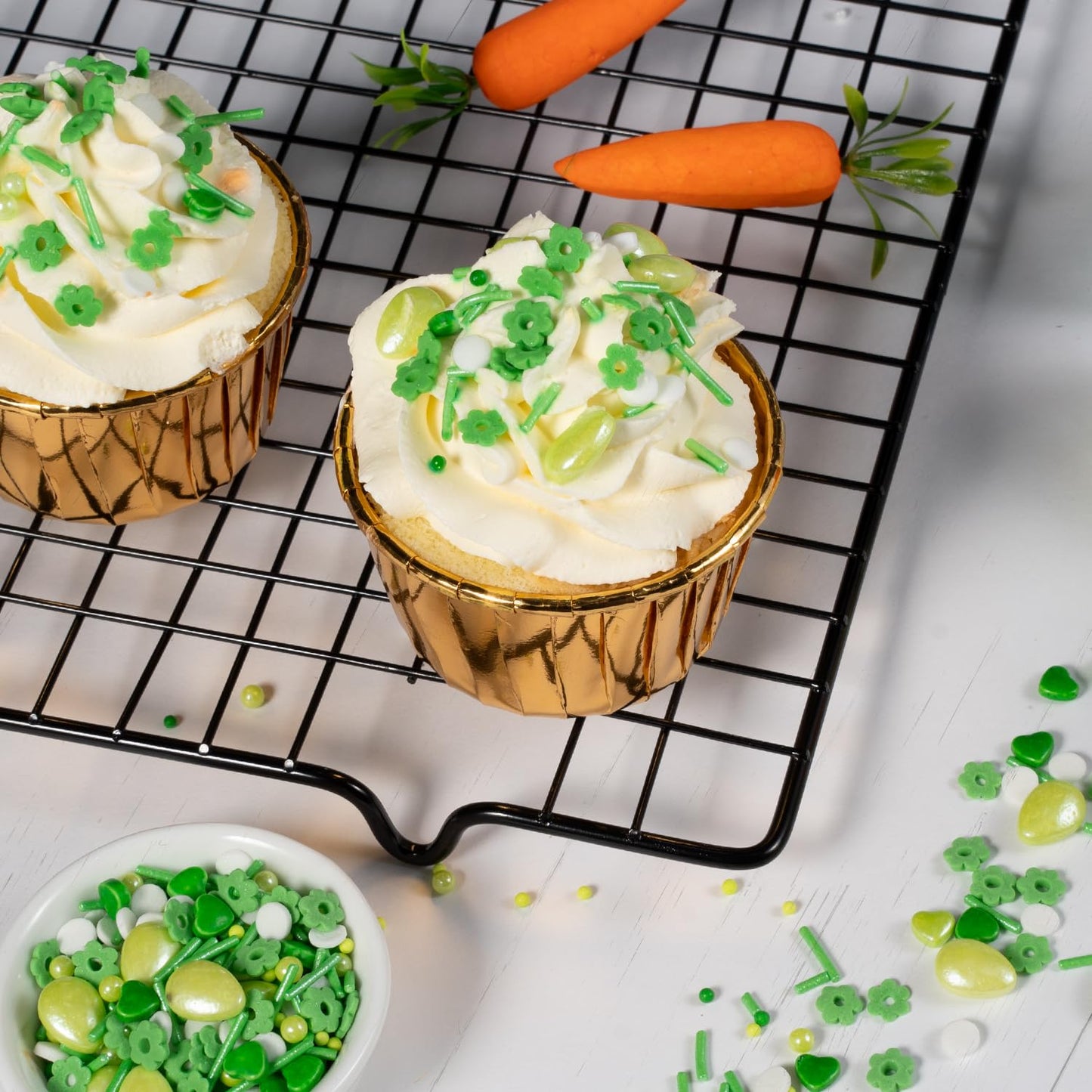 Cobakey Easter Sprinkles for Cookies 4.23 Ounce Spring Sprinkles for Baking Green Easter Eggs Perfect for Easter Cake Decorations, Baking, Ice Cream, Cookies, Cupcake Topper