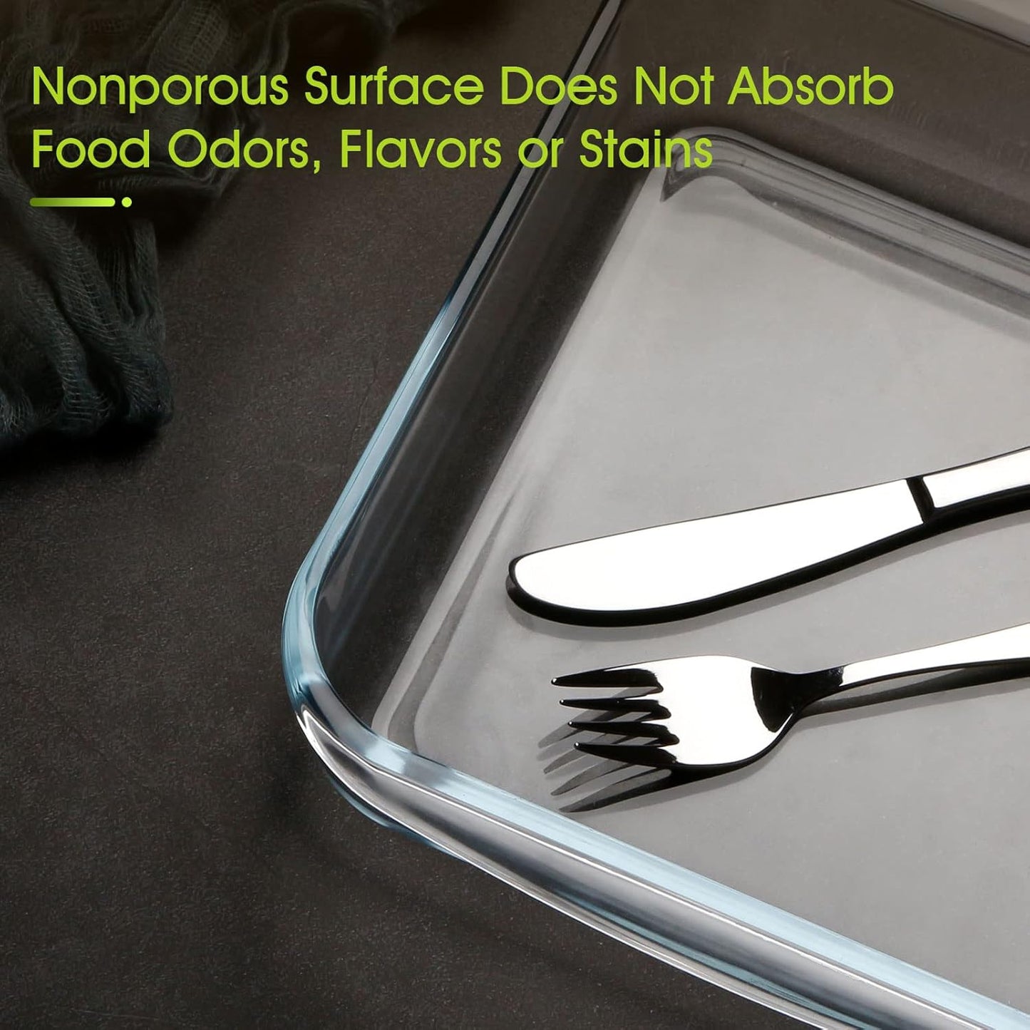 NUTRIUPS 1.7QT Glass Baking Pan, Square Baking Dish for Oven