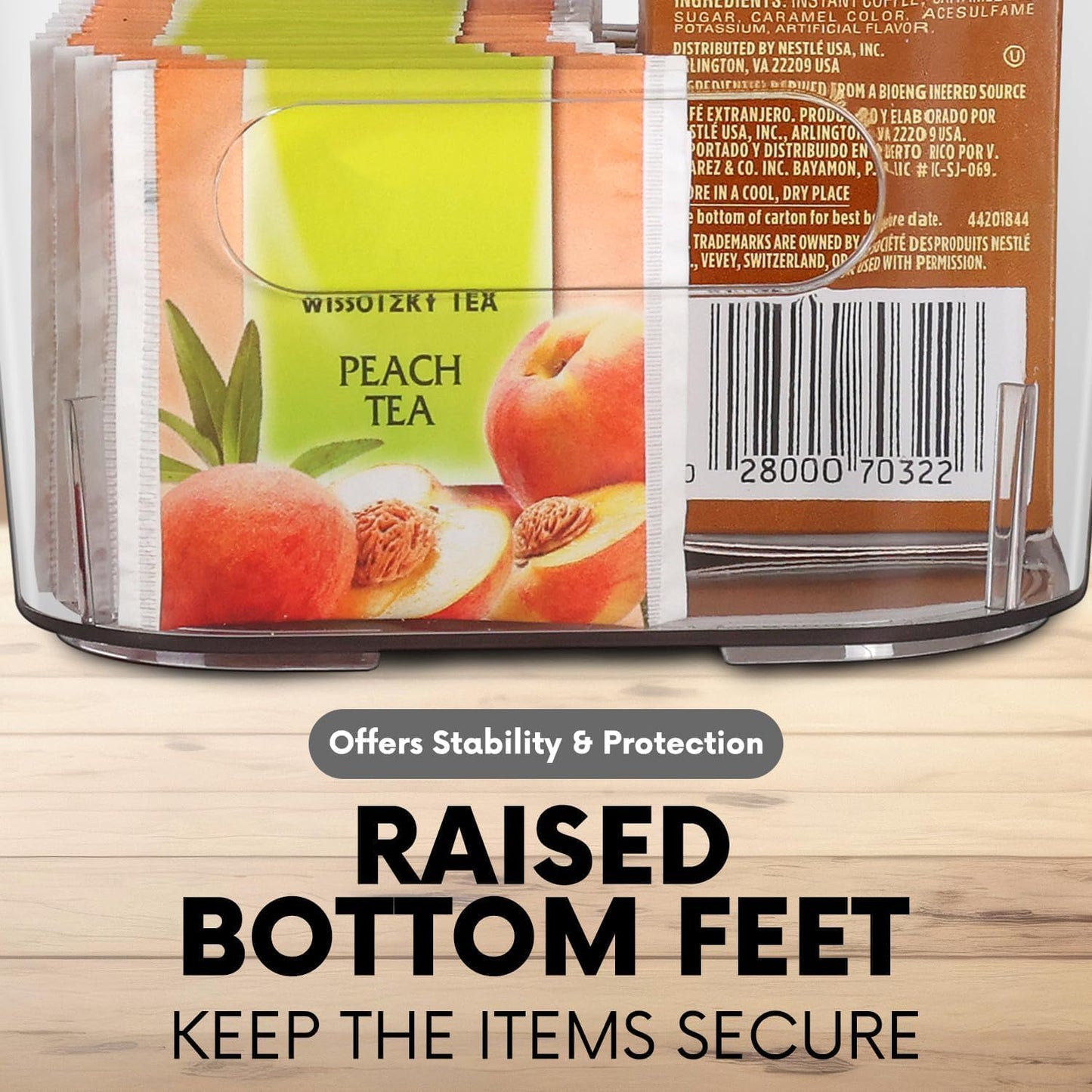 Clear Extra Large Plastic Storage Bins, Pantry Organizers and Storage Containers Fridge Organizer Bins for Organizing Home, Kitchen Organization. Bathroom, Refrigerator, Freezer, Laundry Room