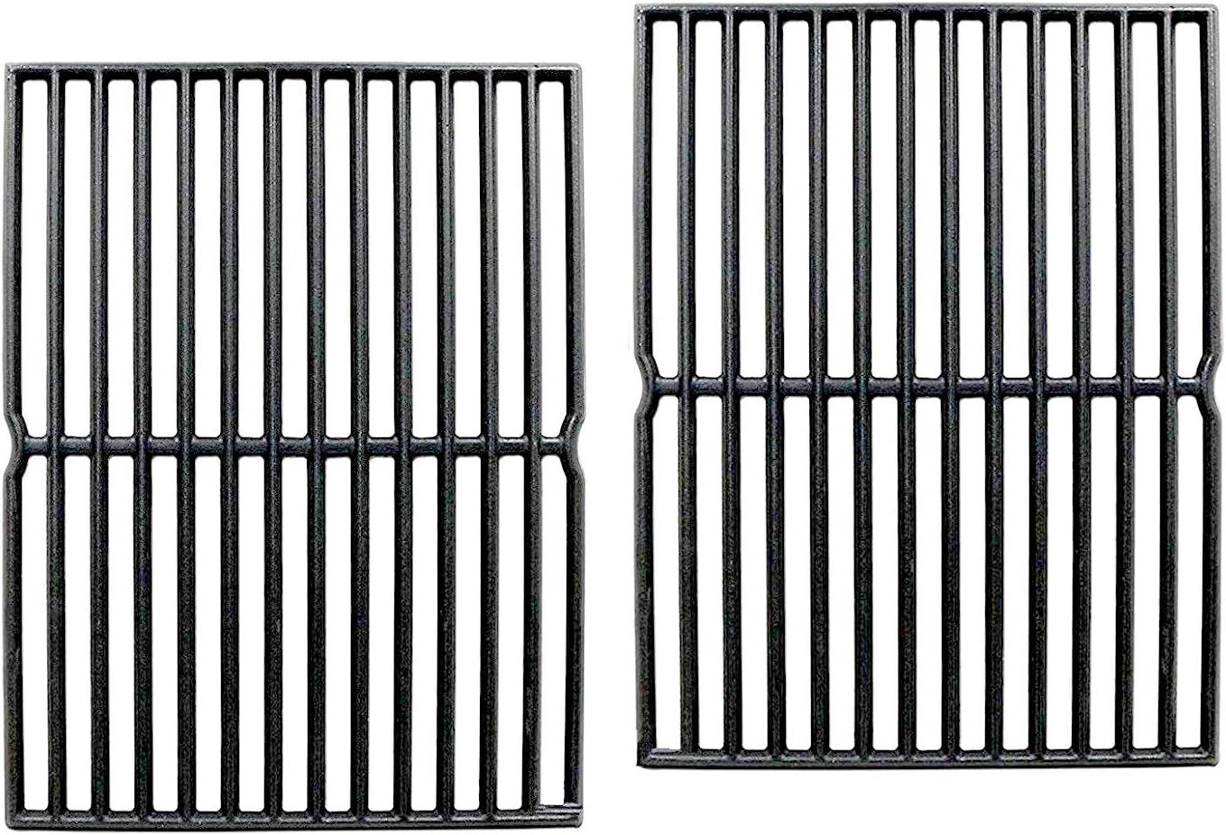 C752B(2-Pack) 15 Inch Cast Iron Cooking Grid Grates Replacement for Weber 7522 7521 Genesis Silver A Spirit 210 Spirit e210 Spirit 500 Parts