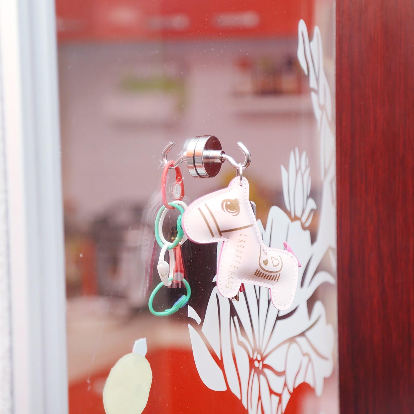 Neosmuk Magnetic Hooks for Cruise Cabins, Heavy Duty 130lb Strong Magnet Hook, Cruise Ship Essentials for Hanging, Metal Wall Refrigerator Hangers (Silver White, 10 Pack)