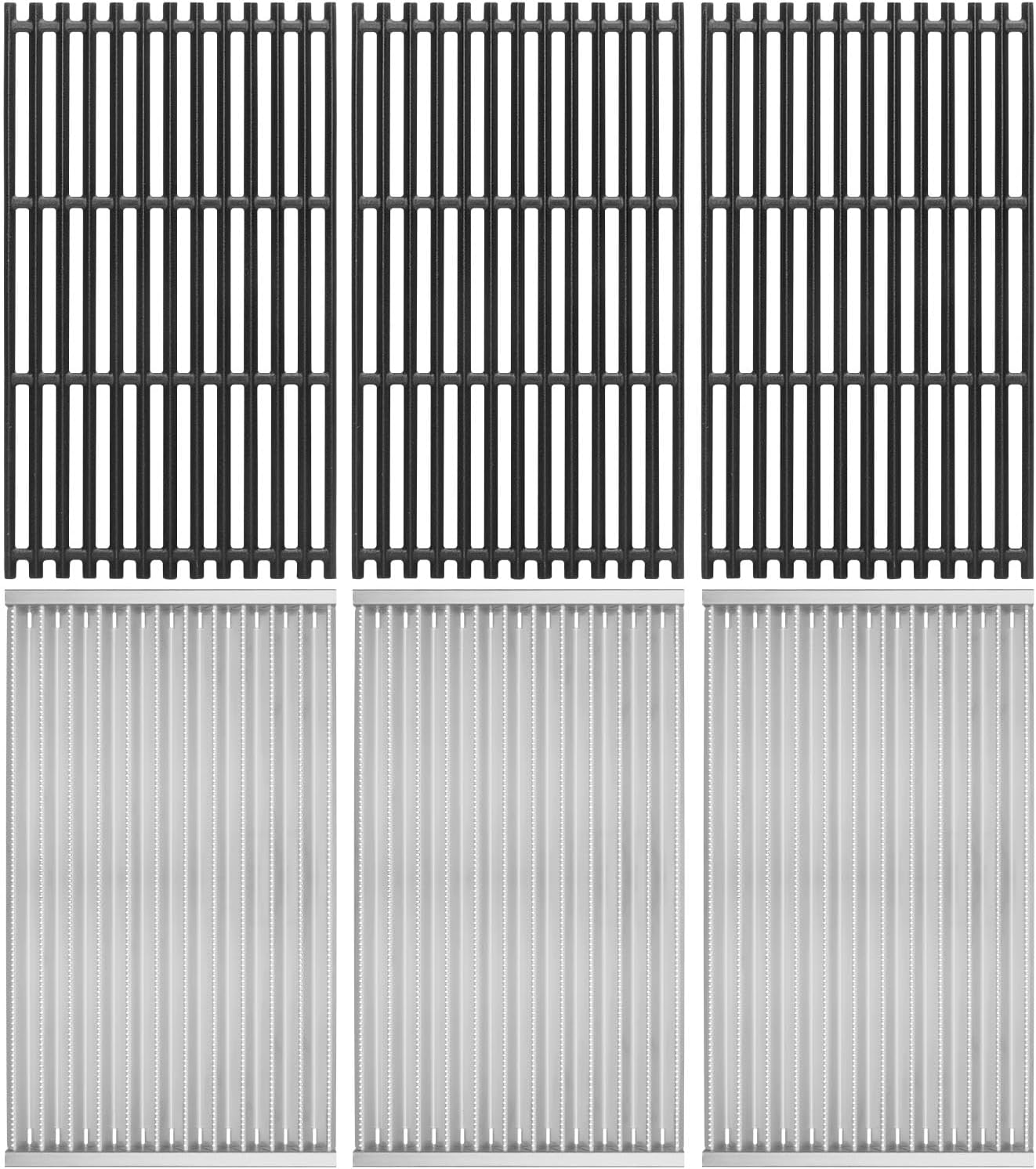 Cast Iron Grill Grates & Emitter Plates for Charbroil Commercial Infrared 4 Burner 463242715, 463242716, 463276016, 466242715, 466242815, 463257520, G533-0009-W1 G5330009W1 G533-0009-W1A