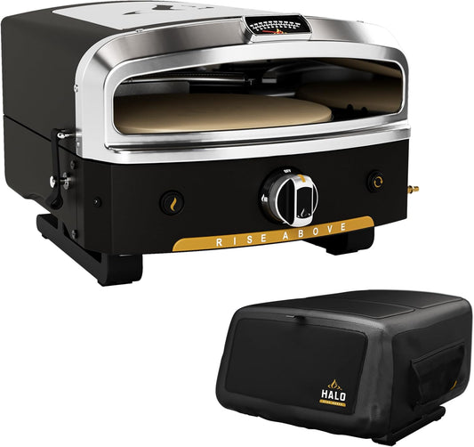 Halo Versa 16 Propane Gas Outdoor Pizza Oven with Rotating Cooking Stone | Portable Appliance for all Outdoor Kitchens | Oven Cover Included