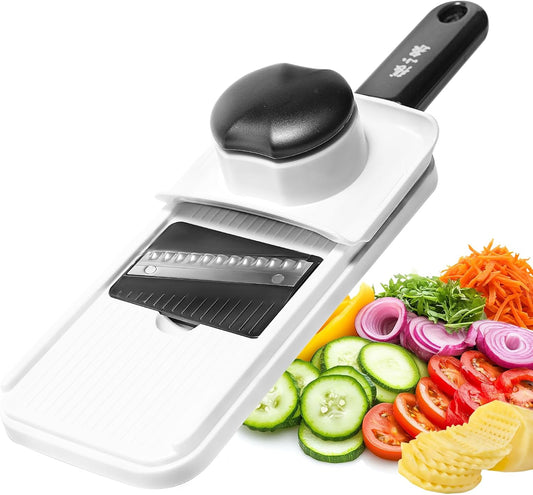 ZHANG XIAO QUAN SINCE 1628 3-in-1 Multi Handheld Mandoline Slicer Stainless Steel Blade, Comfort Grip, Safety Features, Easy to Clean, Ideal for Speedy Slicing of Fruits and Vegetables