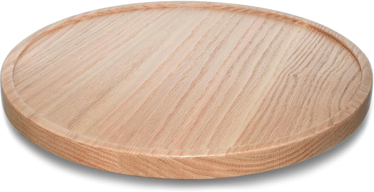 9" USA Oak Wood Lazy Susan Organizer Kitchen Turntable for Cabinet Pantry Table Organize