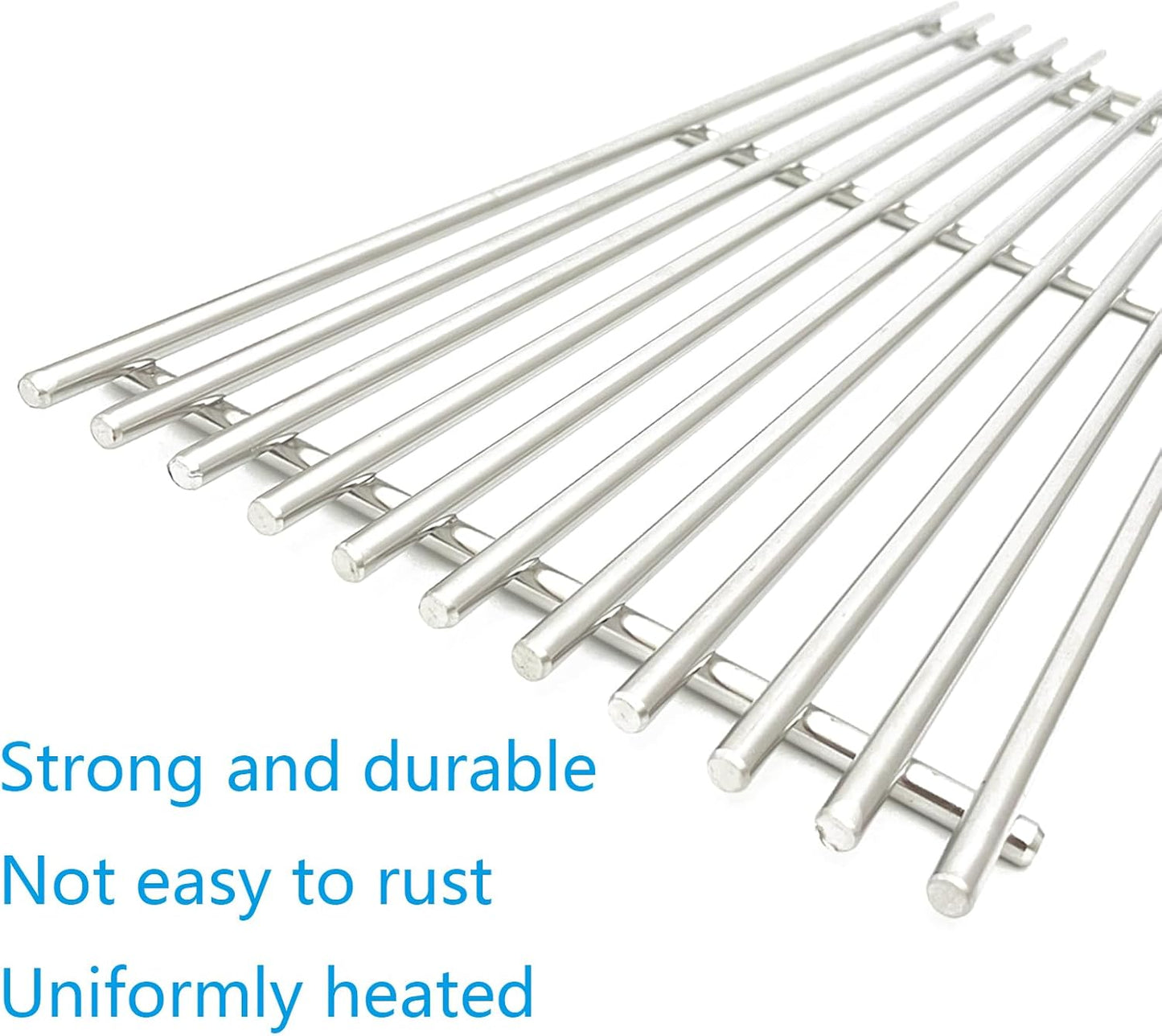 16517 Stainless Steel 4 Cooking Grid Grates Replacement for Bull Angus 47628 47629 Outlaw 26038 26039 69008 69009 65073 87049 Lion Premium L75000 Gas Grill 19-1/4"