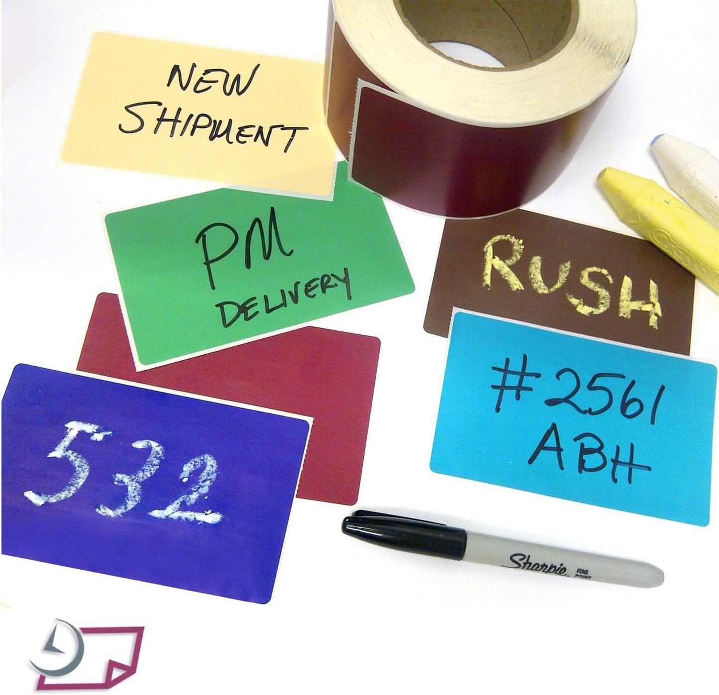 NextDayLabels 500 Rectangle Stickers (3" x 5") - Color Coding Labels Roll - Moving Labels for Boxes, Colored Inventory Stickers for Packing, Organizing, and Storage (Teal)