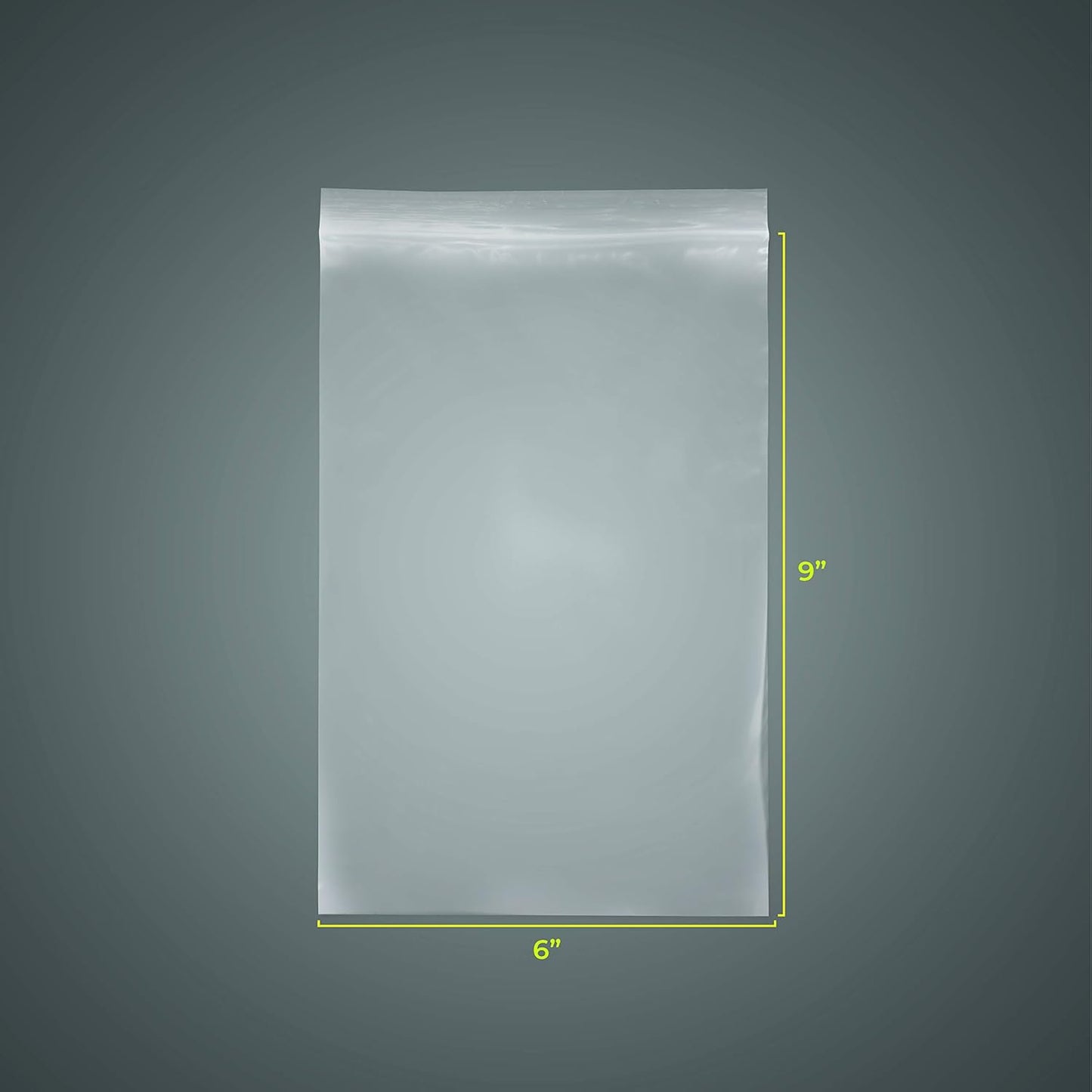 SNL Quality Zipper Lock Reclosable Clear Disposable Plastic Bags, Strong | 6" X 9" - 2 MIL - 100 Bags