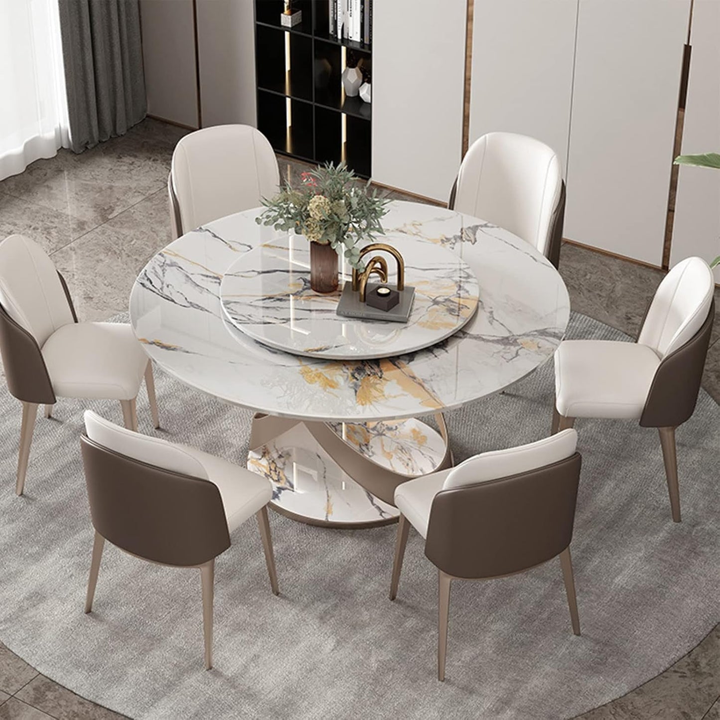 18 Inchs Heavy Duty Lazy Susan Aluminum Hardware Metal Rotating Turntable Bearings Swivel Plate Hardware for Dining-Table and Workbench …