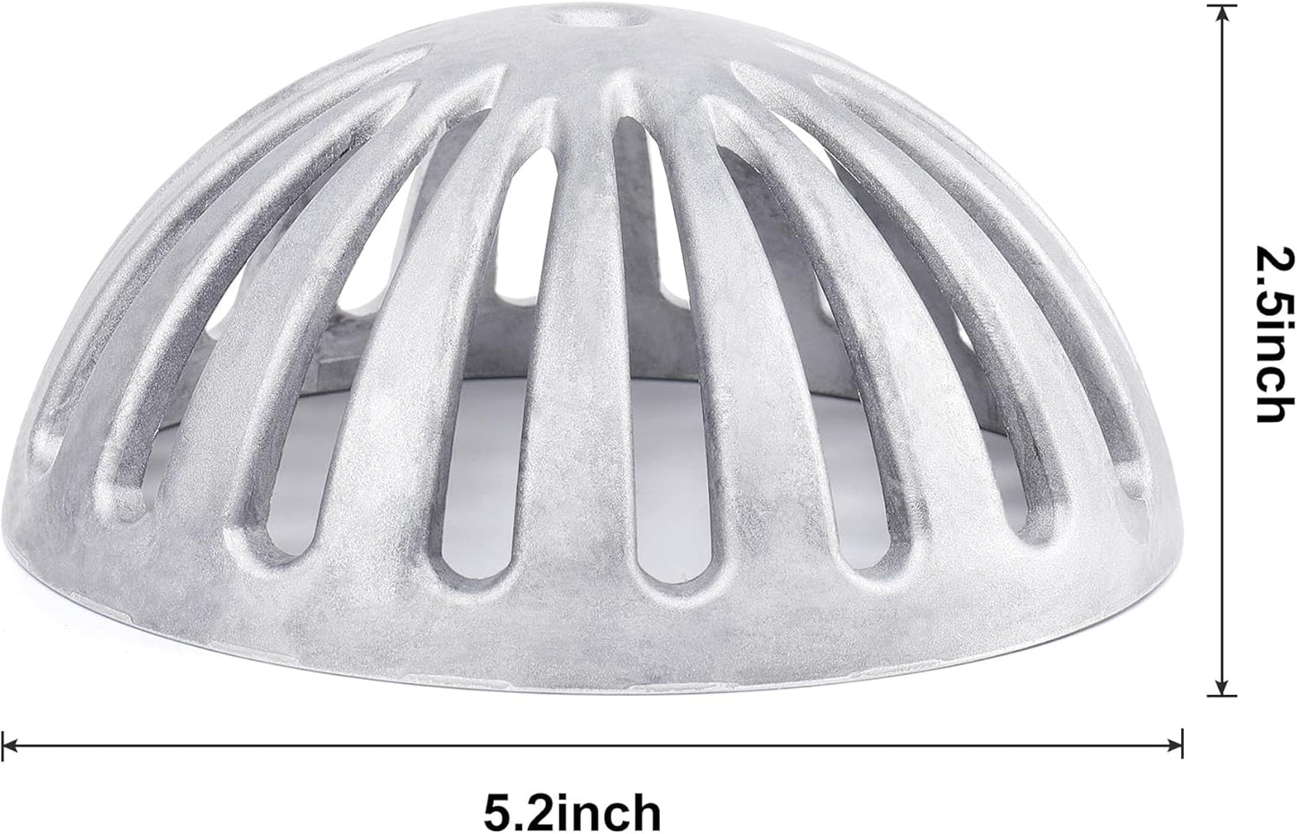 Floor Sink Strainer, Floor Drain Strainer, Heavy Duty Aluminum Dome Drain Cover, Floor Drain Cover for Restaurant, Home, Garden, Kitchen, Bar, Buffet or Food Service 5-1/2" W x 2-1/4"H(3PCS)