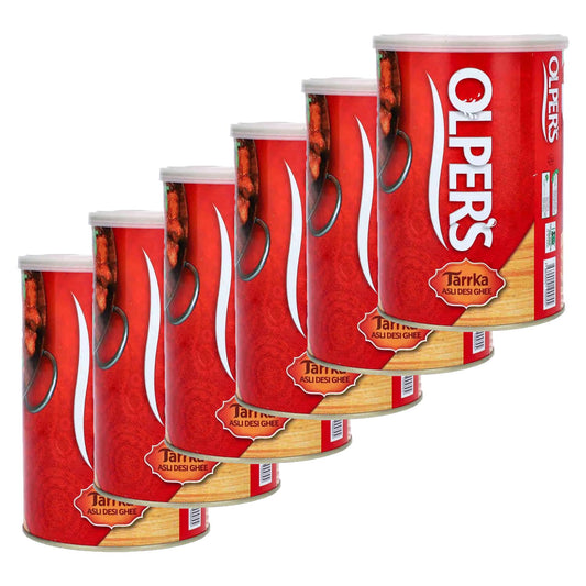 Olper's Tarrka Asli Desi Ghee 1 kg (35.27 Oz) | Pack of 6 | Authentic Clarified Butter | Ideal for Sautéing, Roasting, Baking and Curries