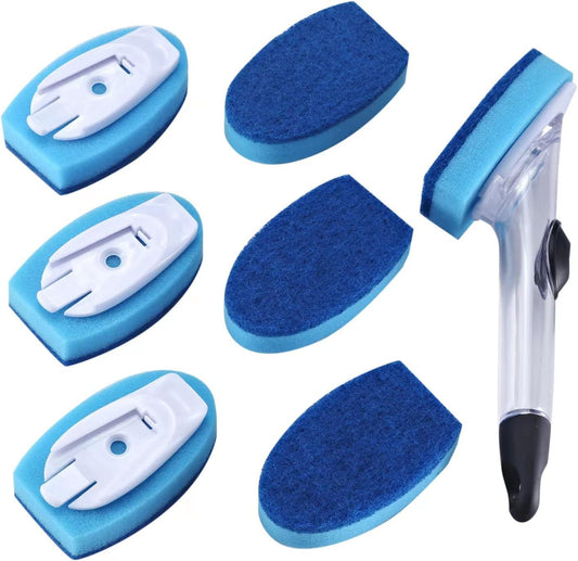 Dish Wand & 7 Pack Dishwashing Sponge Refills Non Scratch,dishwashing Sponge with Handle,Cleaning sponges for Household use