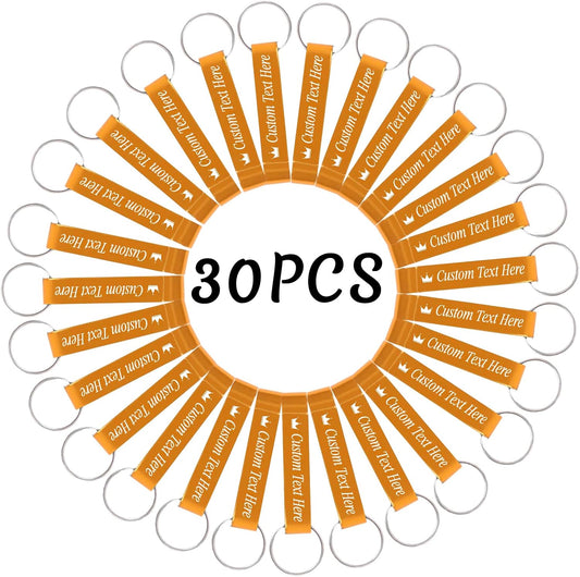 30PCS Personalized Bottle Opener Keychain Bulk Custom Beer Bottle Opener with Logo Text Engraved Wedding Bottle Opener Favors Customized Gifts for Guests Baby Shower Birthday Party-Gold