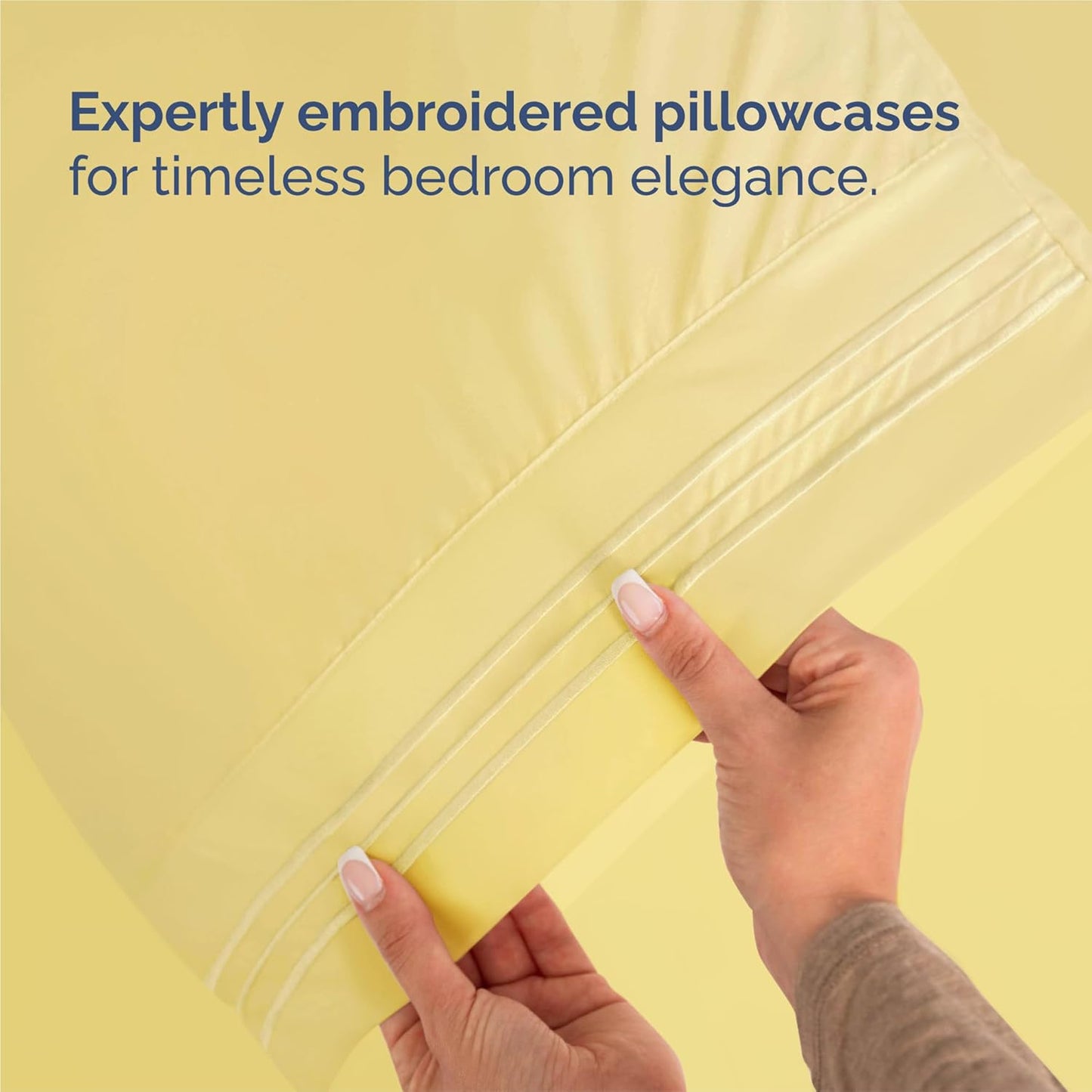 King Size 4 Piece Sheet Set - Comfy Breathable & Cooling Bed Sheets Set - Hotel Luxury Bedding for Women, Men, Kids, Teens, Boys & Girls - Deep Pockets, Ultra-Soft, Wrinkle Free - Oeko-Tex - Yellow