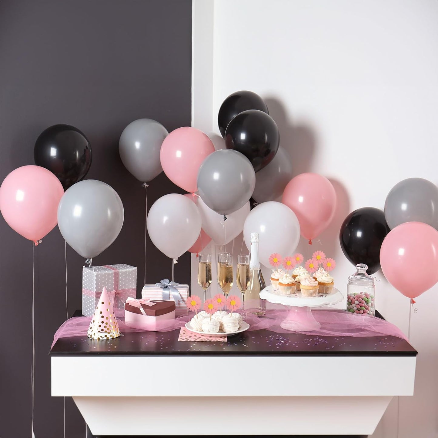 24Pcs Daisy Cupcake Toppers Daisy Flower Party Picks Spring Daisy Toothpicks Chrysanthemum Food Picks Girls Baby Shower Birthday Wedding Party Decorations Pink