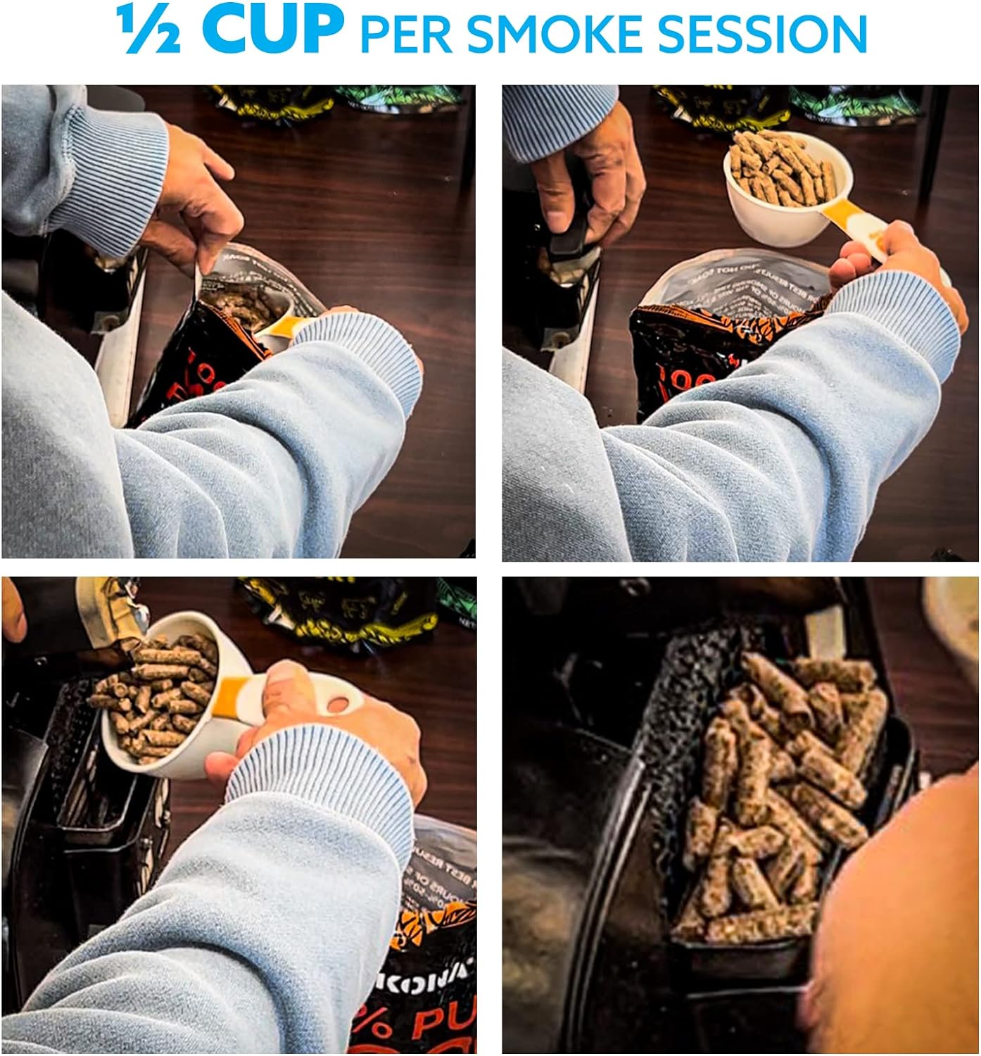 Kona Wood Pellets All Variety Pack, Intended for Ninja Woodfire Outdoor Grill, Wood Fire Oven & Smoker, 8, 1lb Resealable Bags