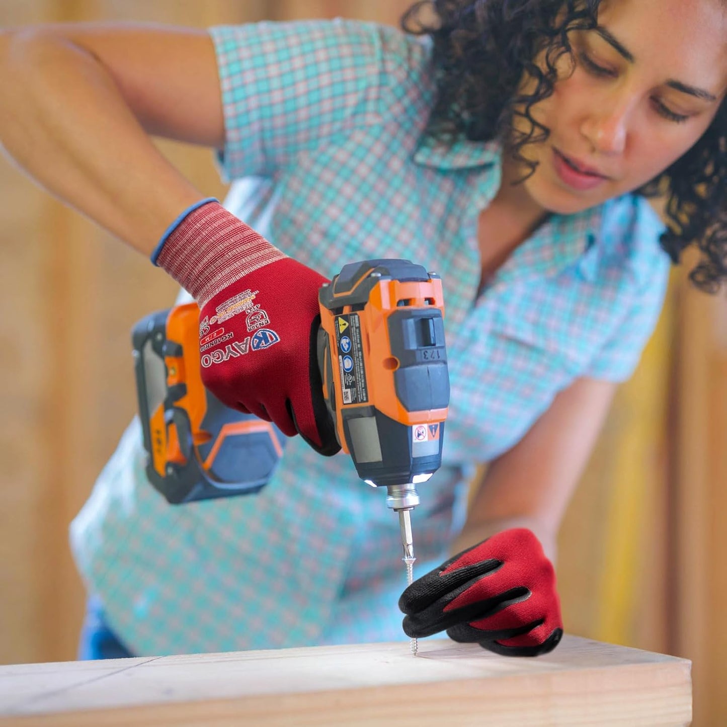 KAYGO Safety Work Gloves MicroFoam Nitrile Coated-12 Pairs, KG18NB,Seamless Knit Nylon Glove with Black Micro-Foam Nitrile Grip,Ideal for General Purpose,Automotive,Home Improvement