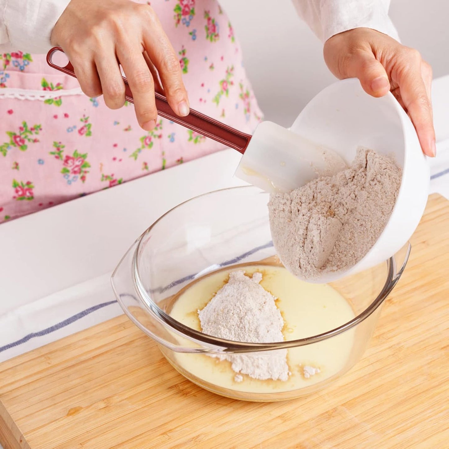 6 Pcs Commerical Silicone Spatula Set, 9.5-Inch Jam Scrapers High Heat Resistant, Commercial Grade, Nonstick & BPA-Free