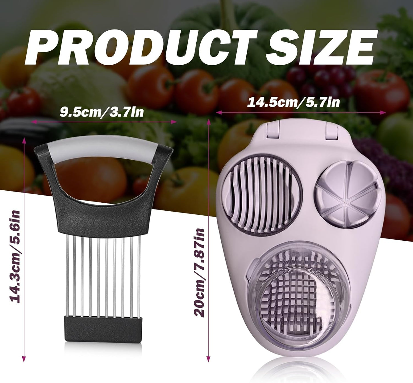 Stainless Steel Egg Slicer and Vegetable Cutter, Egg Shell Opener,Food Grade Fruit Vegetable Slicing Tool Lemon Slicer Onion Cutter for Tomato, Lemon, Send Goods from Local Warehouse
