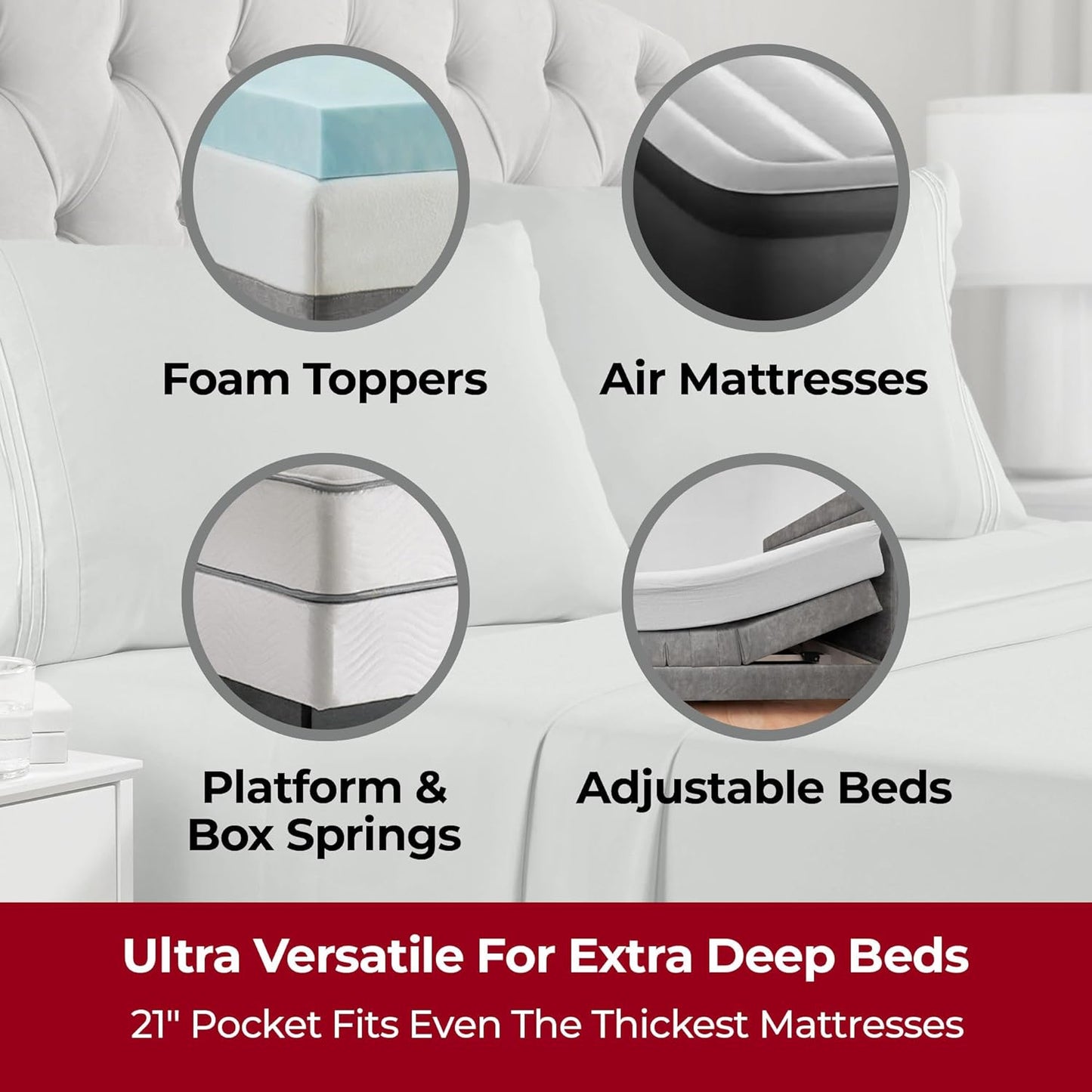 Mellanni Extra Deep Full Sheets - 4 PC Iconic Collection Bedding - Hotel Luxury, Ultra Soft, Cooling Bed Sheets - Wrinkle, Fade, Stain Resistant (Full, Spa Mint)