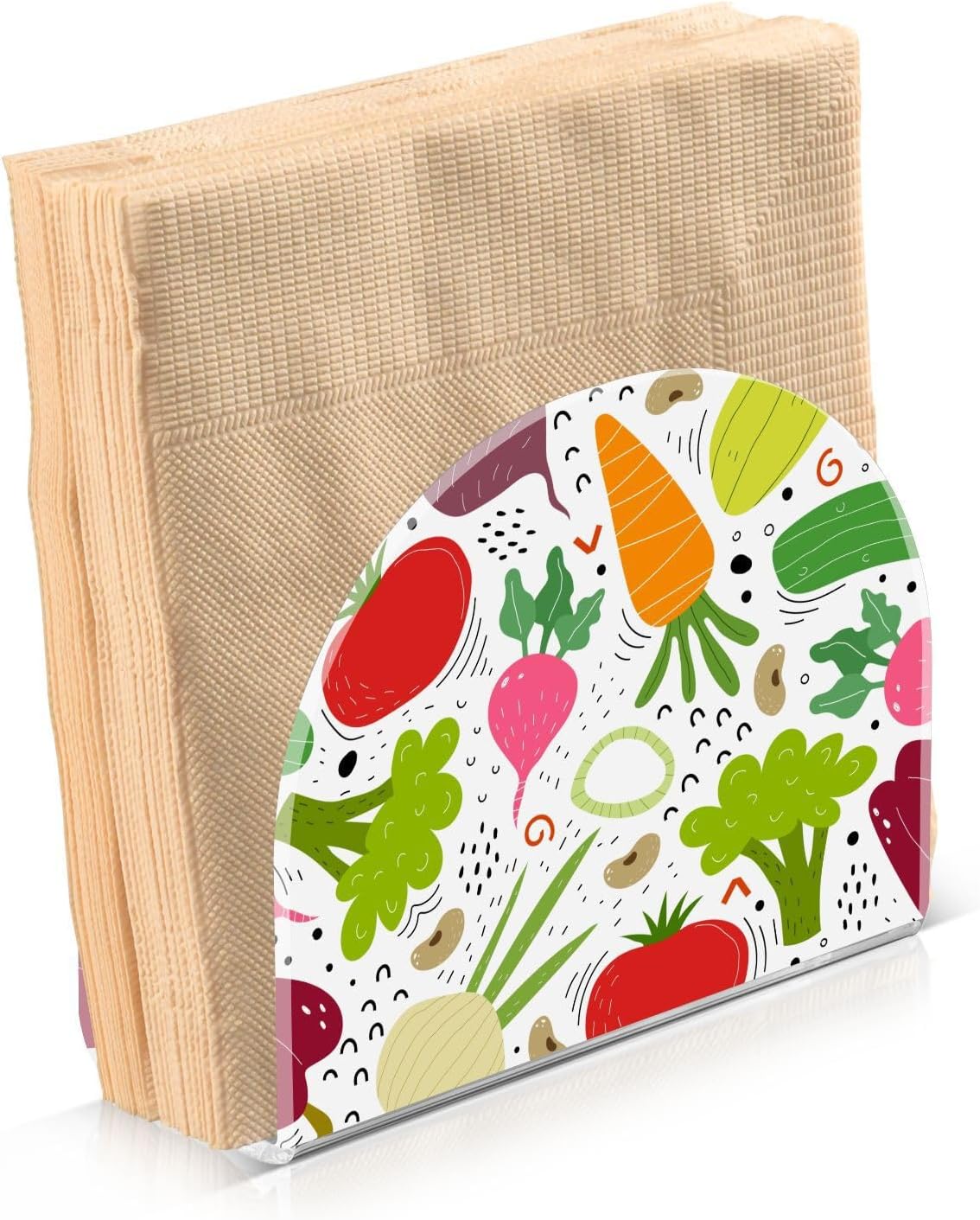 Cartoon Vegetables Napkin Holder for Table Paper Napkins Holder Acrylic Tissue Dispenser Kitchen Dining Room Bathroom Party Car Decor