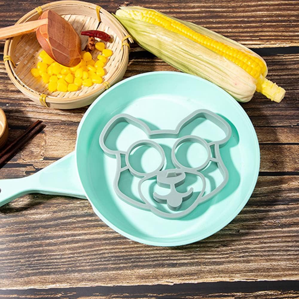 Breakfast Omelette Mold Silicone Egg Pancake Ring Shaper Cooking Tool DIY Kitchen Accessories Gadget Egg Fired Mould (Puppy Head)