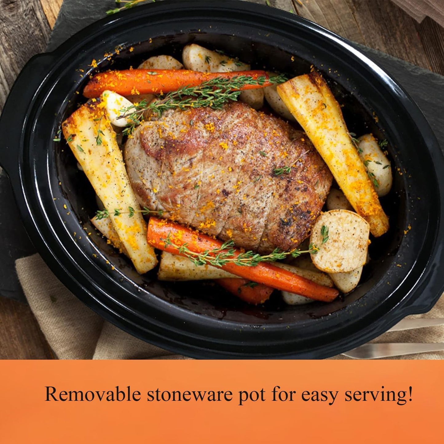 Oval Ceramic Pot Compatible for Crockpot Slow Cooker 7-Quart SCV700 Series