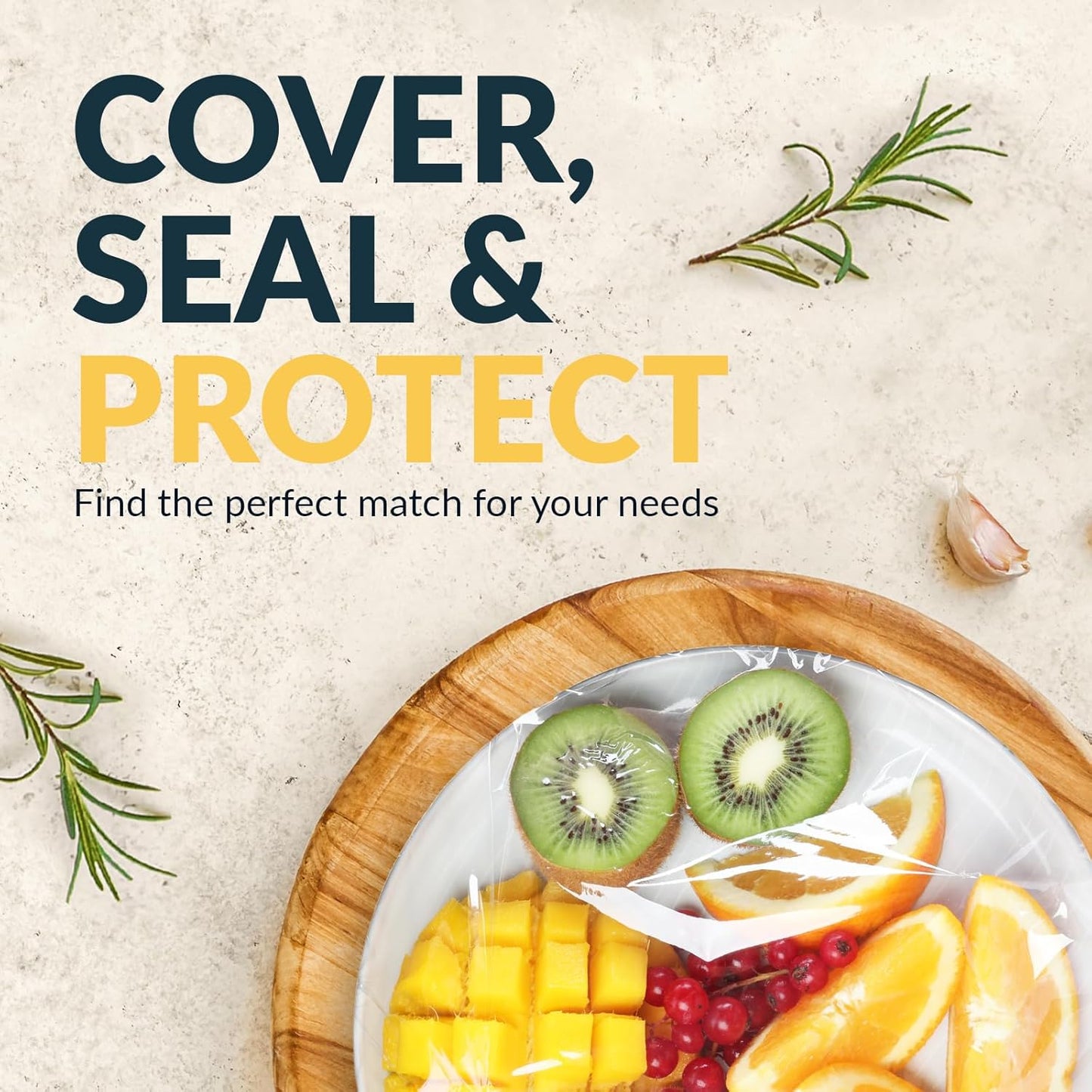 PAMI Plastic Food Wrap 18 Inch Wide X 2000ft, Clear Bpa Free Cling Wrap with Dispenser Box, Commercial Food Wrap Microwave Freezer Safe