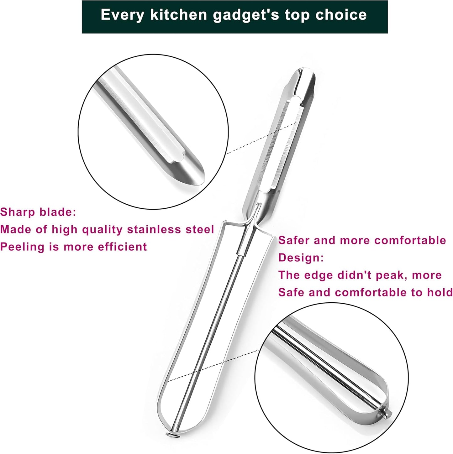 Best Vegetable Carrot Potato Peelers for Kitchen, 2 Pcs, Just Like Mom's old steel Fruits Peeler(52877)