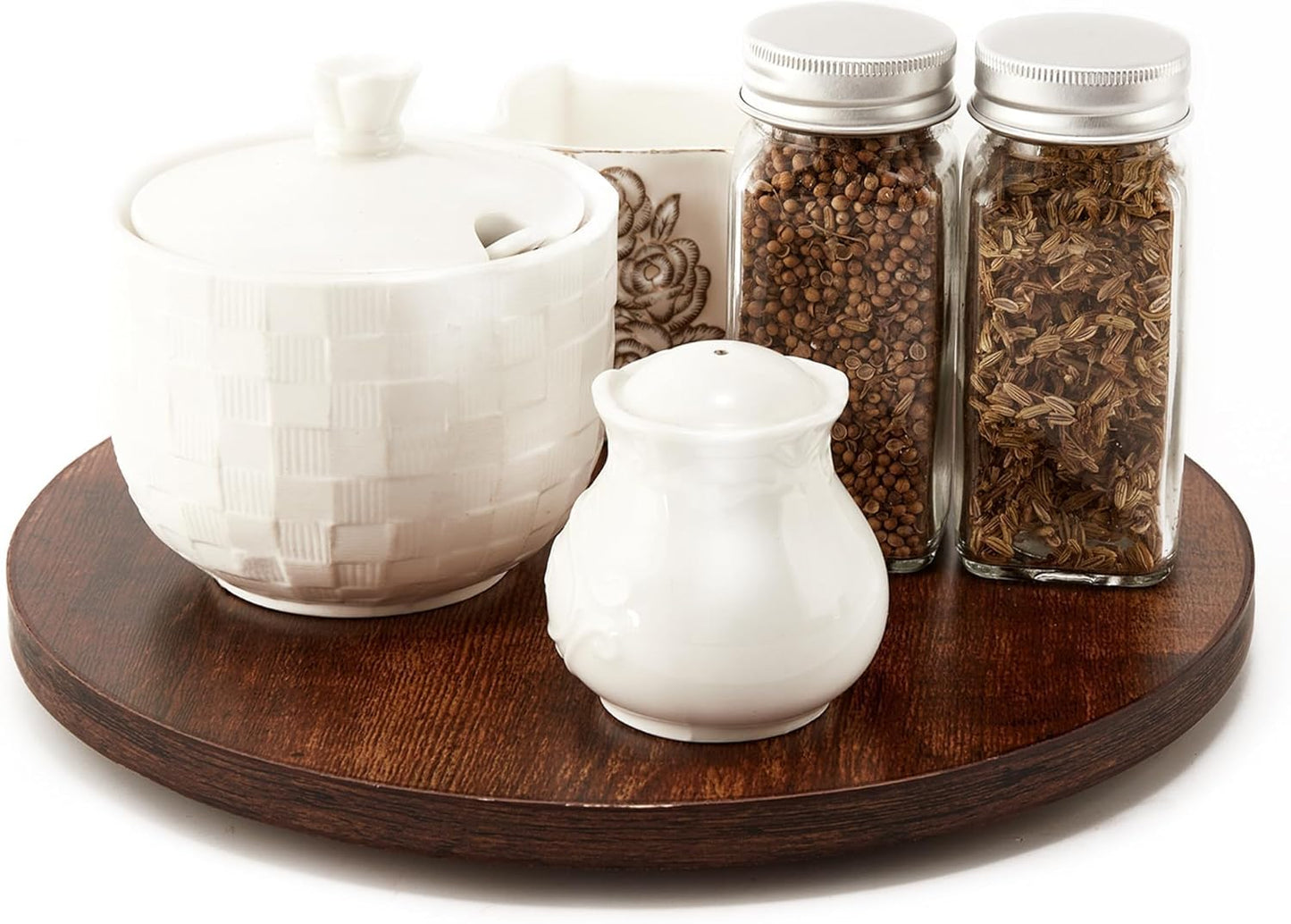 9-inch Lazy Susan Organizers, ACIAZAAZ Lazy Susan Turntable for Cabinet, Kitchen Turntable Storage for Table, Countertop, Pantry