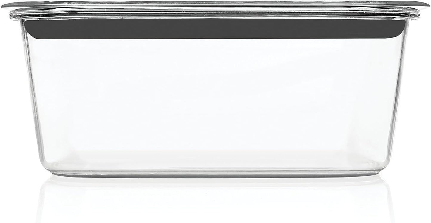 Rubbermaid Brilliance Large Food Storage Container, 9.6 Cup, BPA-Free, Leak-Proof, Clear
