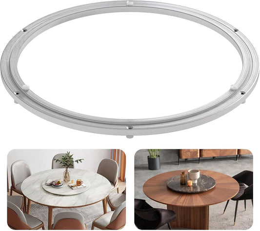 Pisman Aluminium Alloy Turntable Bearing, Heavy Duty Lazy Susan Rotating Bearing Turntable,Smooth Swivel Plate Hardware for Round Dining Table,DIY. Silent Rotating Base Only(20inch)