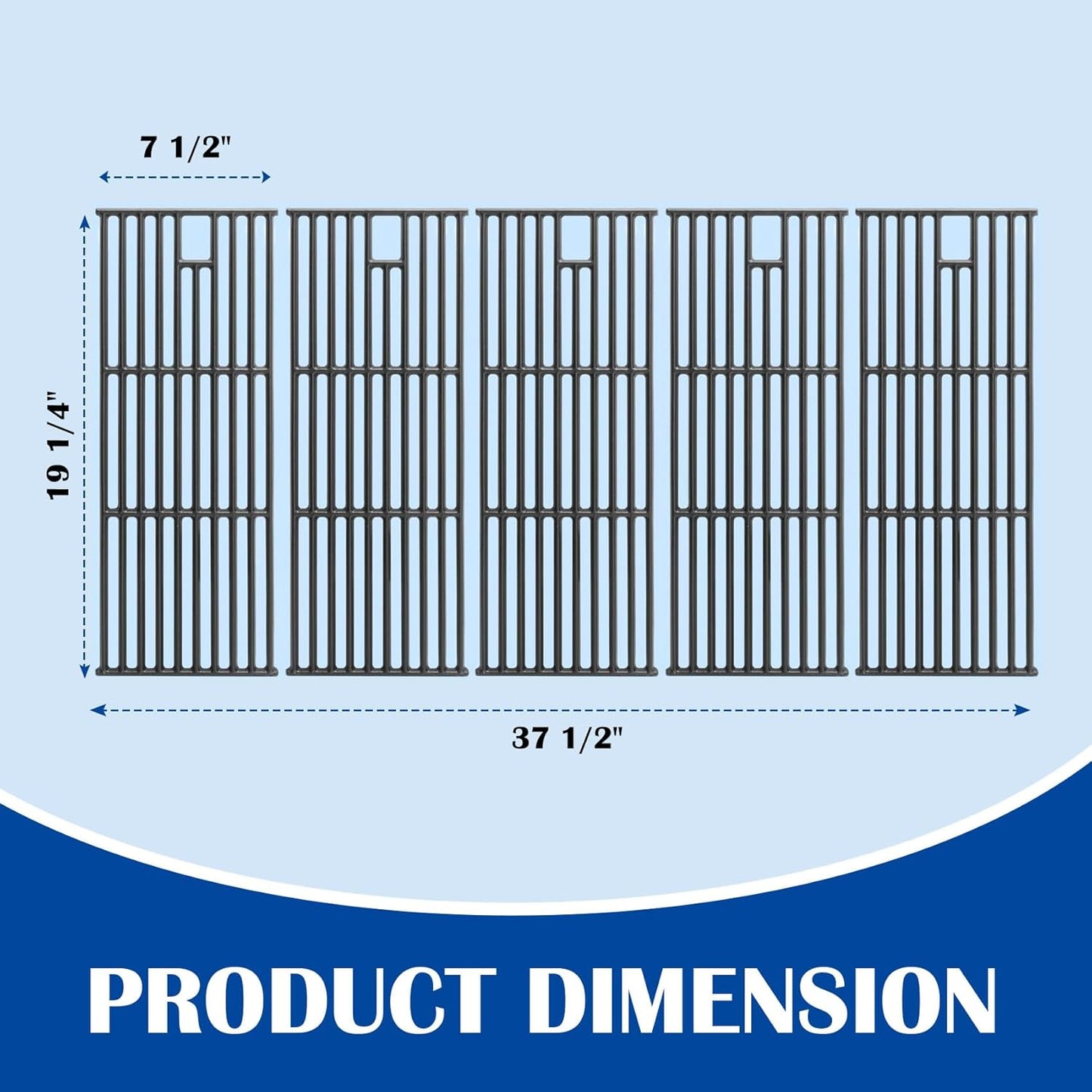 SafBbcue Grates for Bull 5 Burner Grill Replacement Parts Bull Brahma 57568 57569 57568CE 57568AGA 57569CE 57569AGA Lion Premium 90000 L90000 Grill Parts Cast Iron